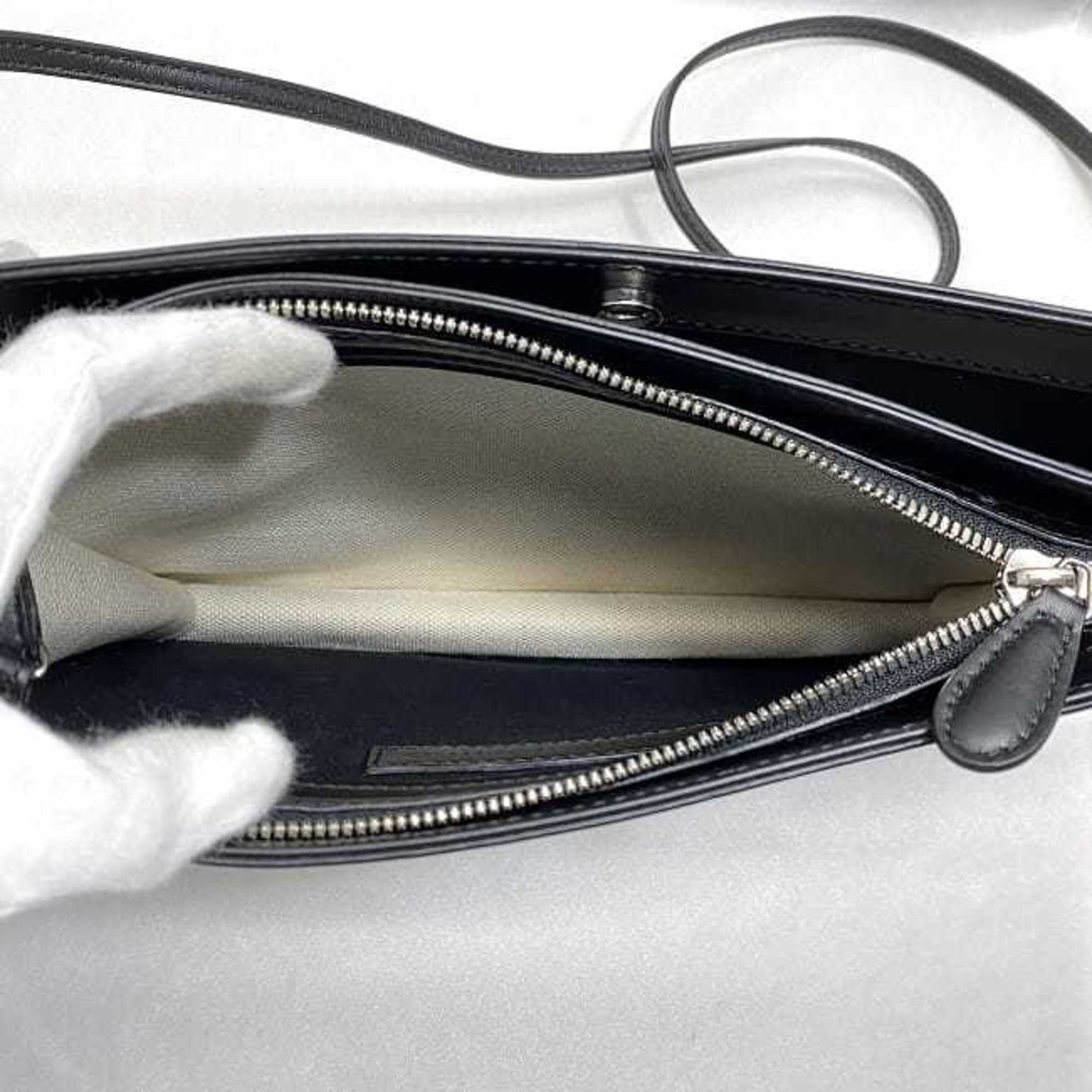 Balenciaga Black White Canvas Shoulder Bag (Pre-Owned)