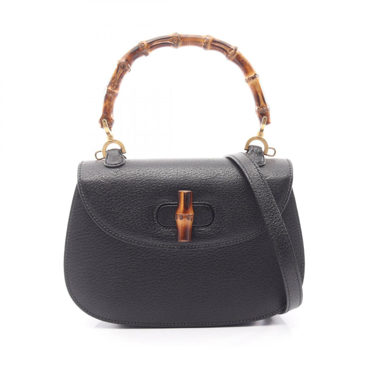 Gucci Black Leather Handbag (Pre-Owned)