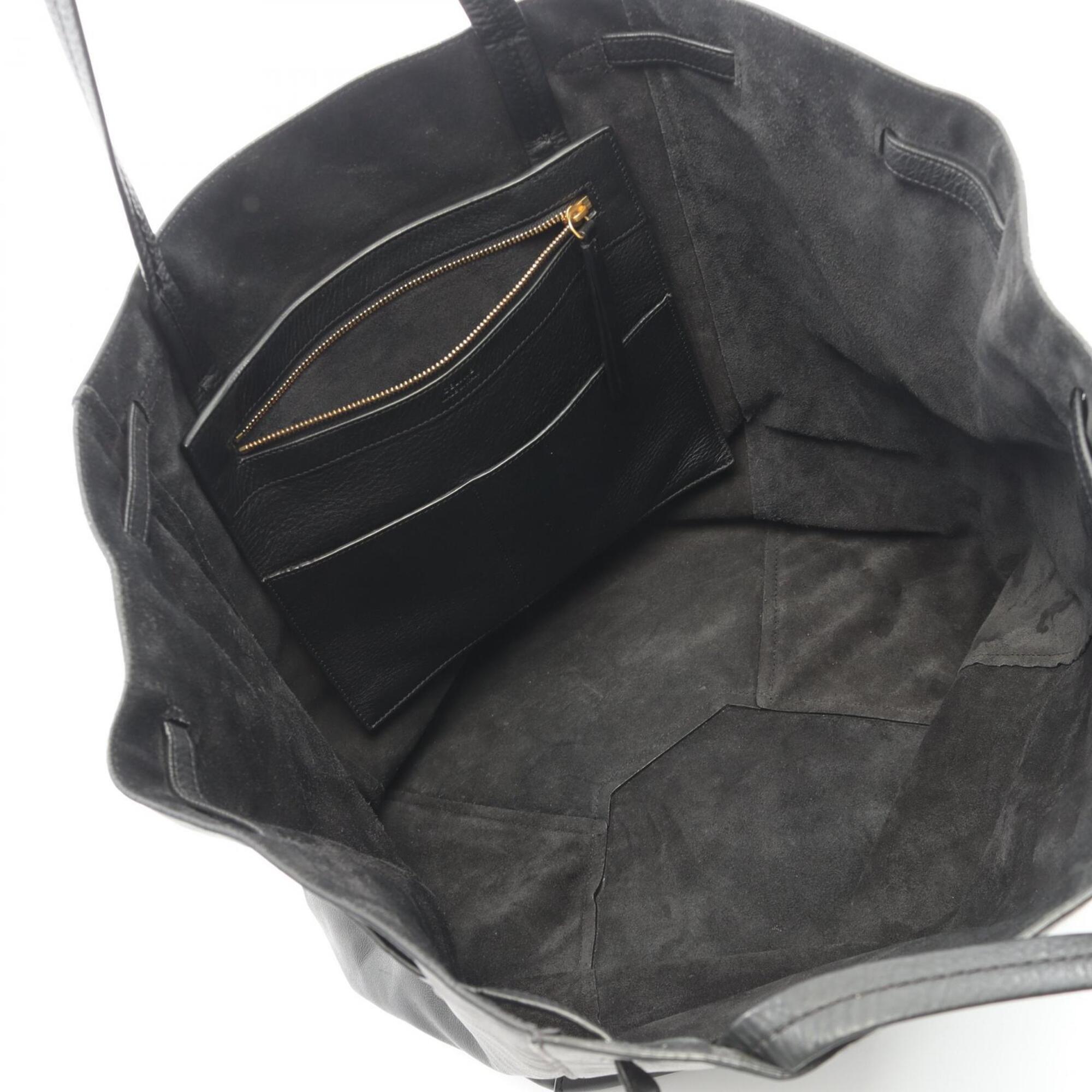 Celine Black Leather Handbag Tote Bag (Pre-Owned)