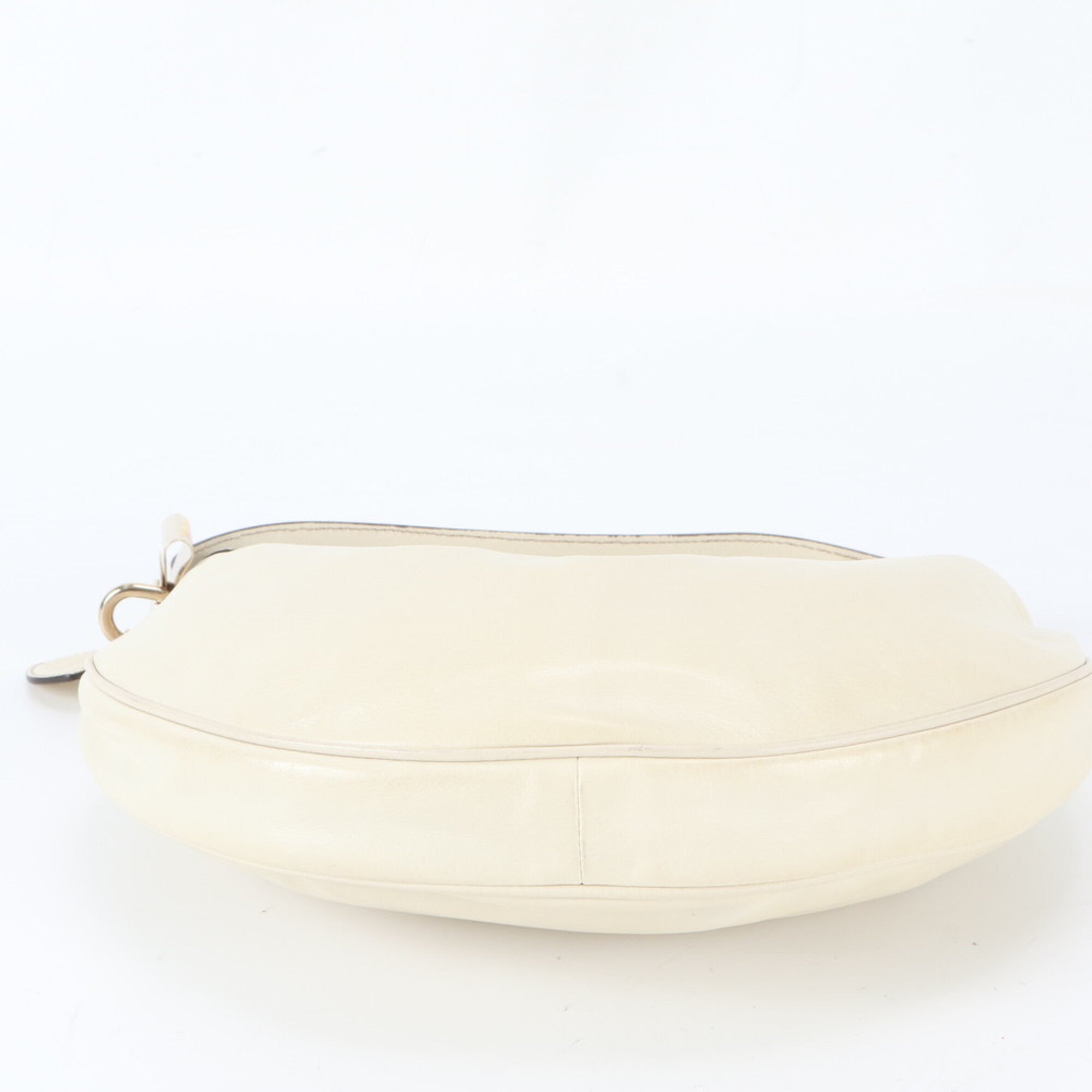 Gucci Off-White Leather Handbag Shoulder Bag Tote Bag (Pre-Owned)