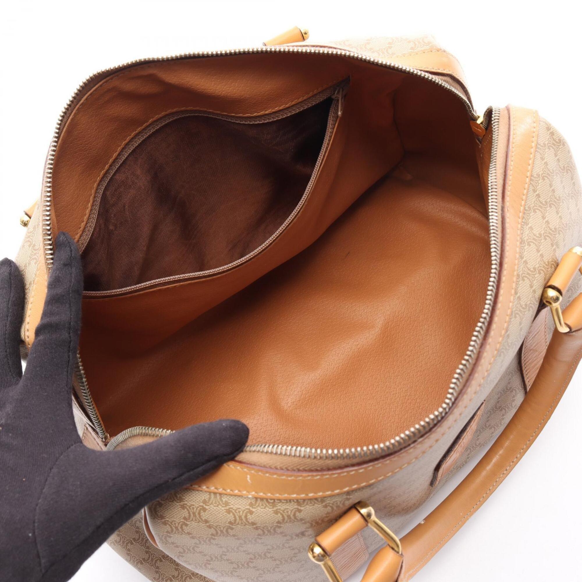 Celine Macadam Beige Brown Coated Canvas Handbag Tote Bag (Pre-Owned)
