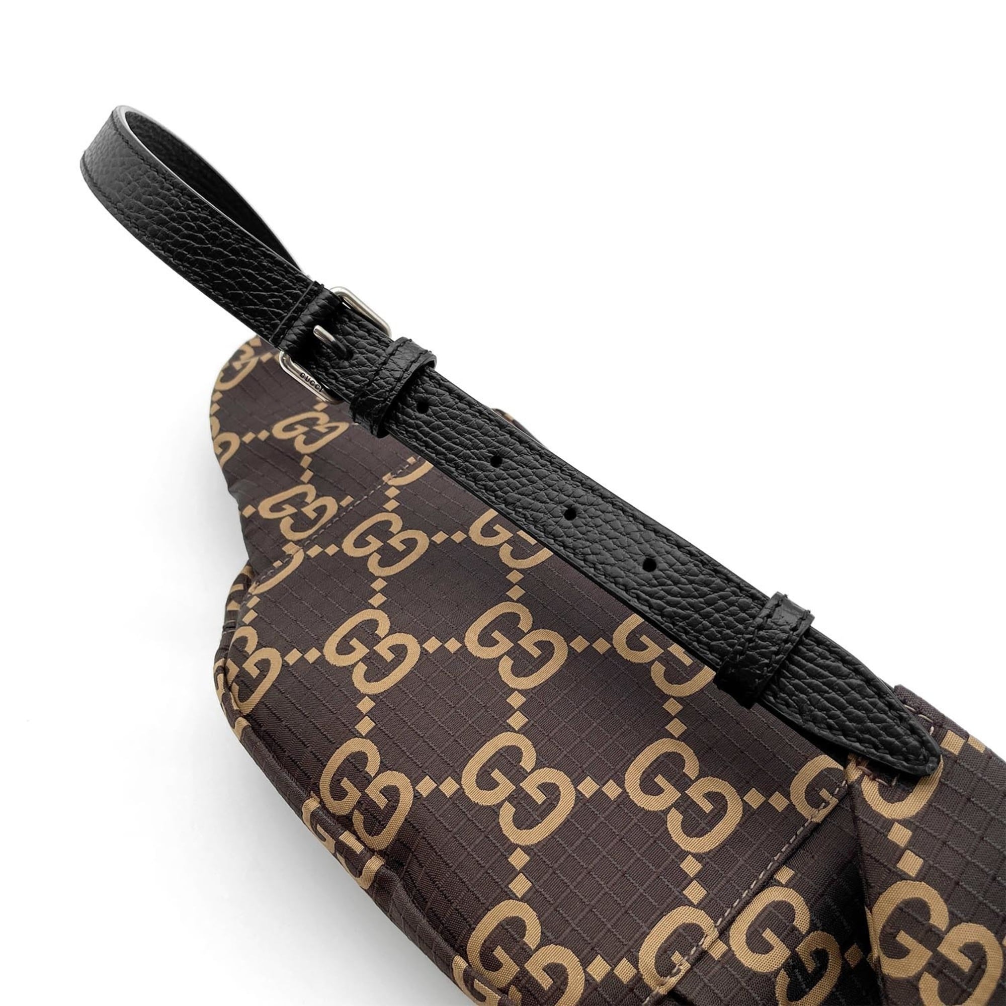 Gucci Brown Nylon Fanny Pack Sling Bag (Pre-Owned)