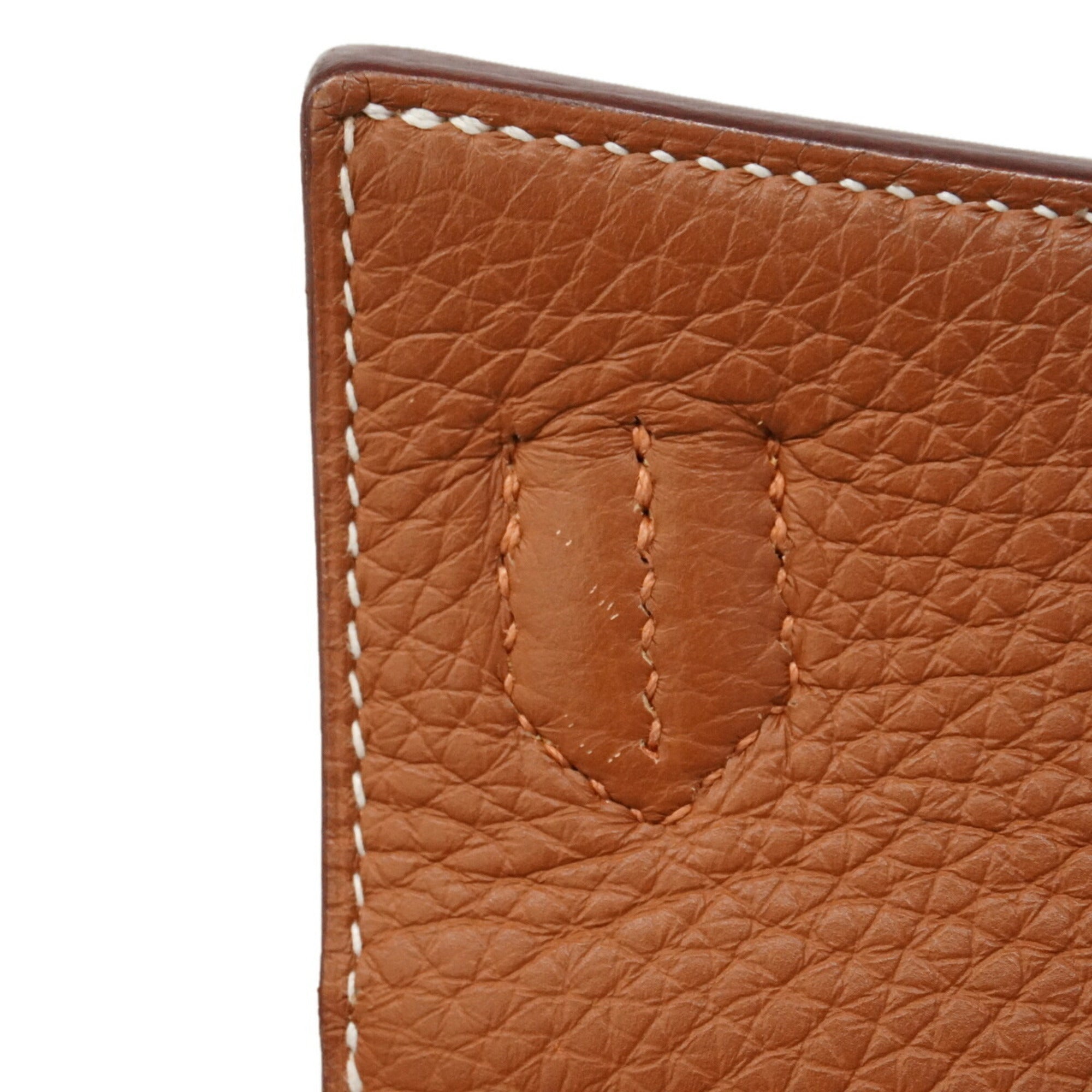 Hermes Gold Taurillon Clemence Leather Shoulder Bag (Pre-Owned)