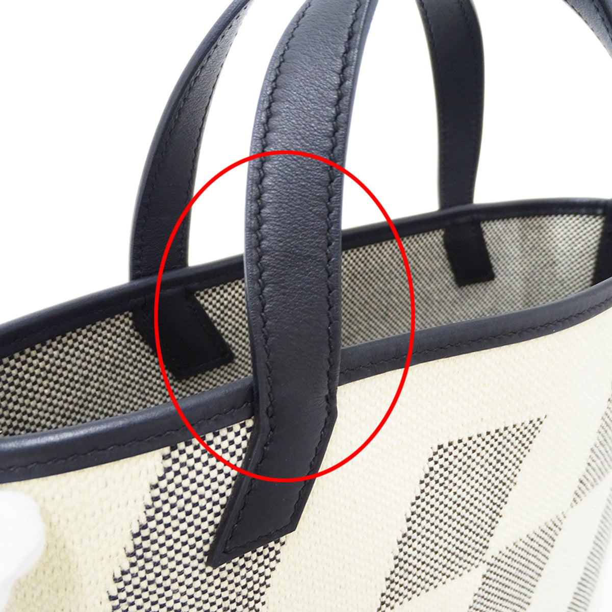 Hermes Black Toile H Handbag Shoulder Bag (Pre-Owned)