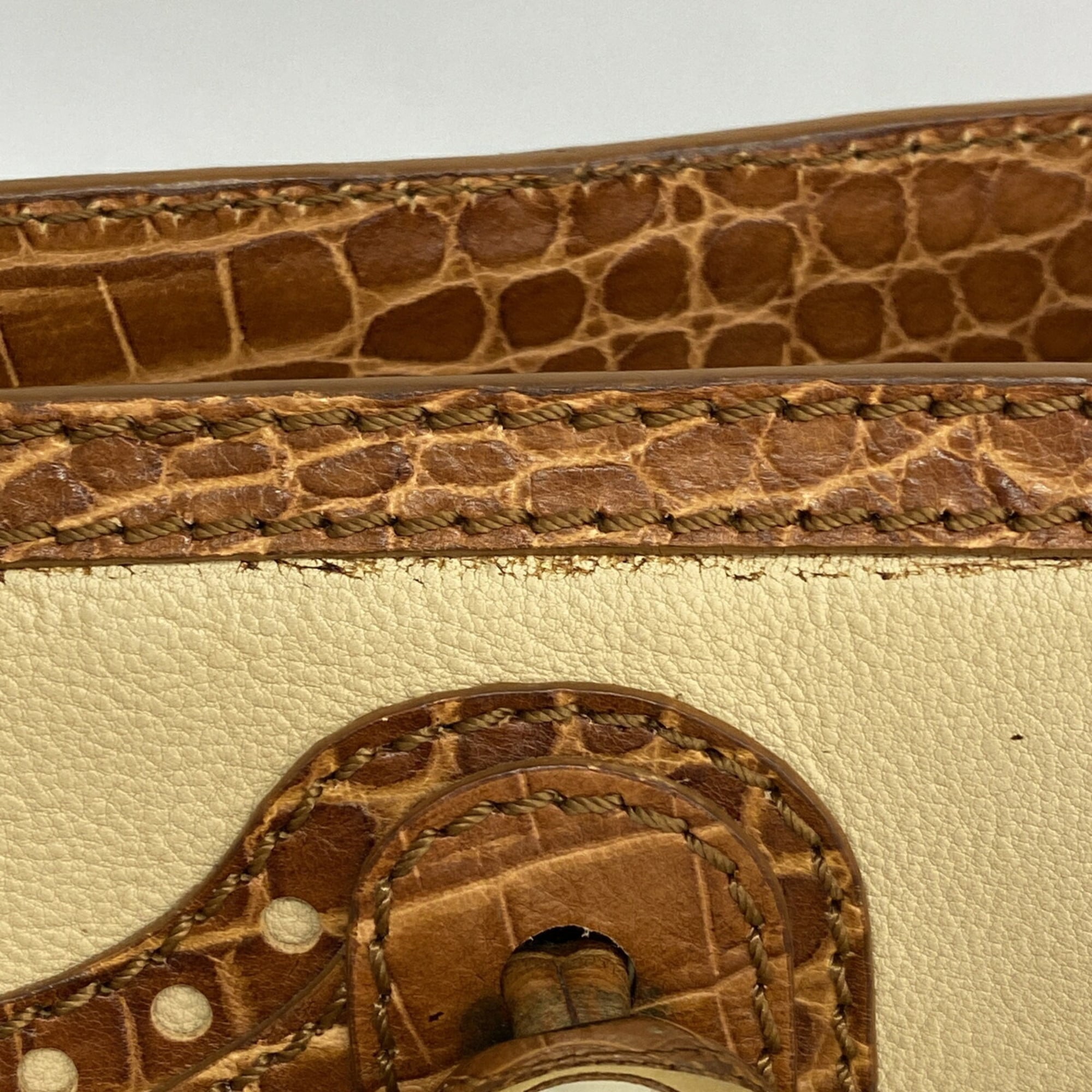Celine Beige Brown Leather Handbag (Pre-Owned)