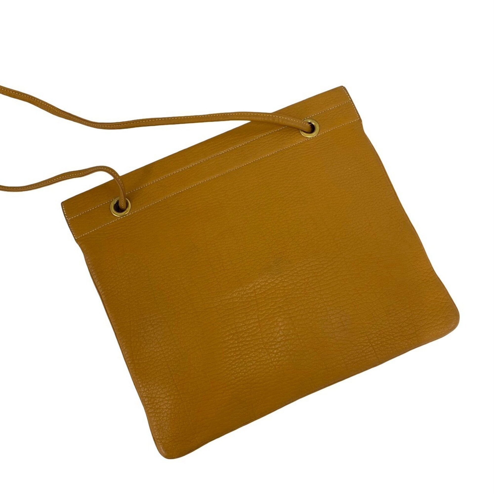 Hermes Brown Fjord Leather Shoulder Bag Tote Bag (Pre-Owned)