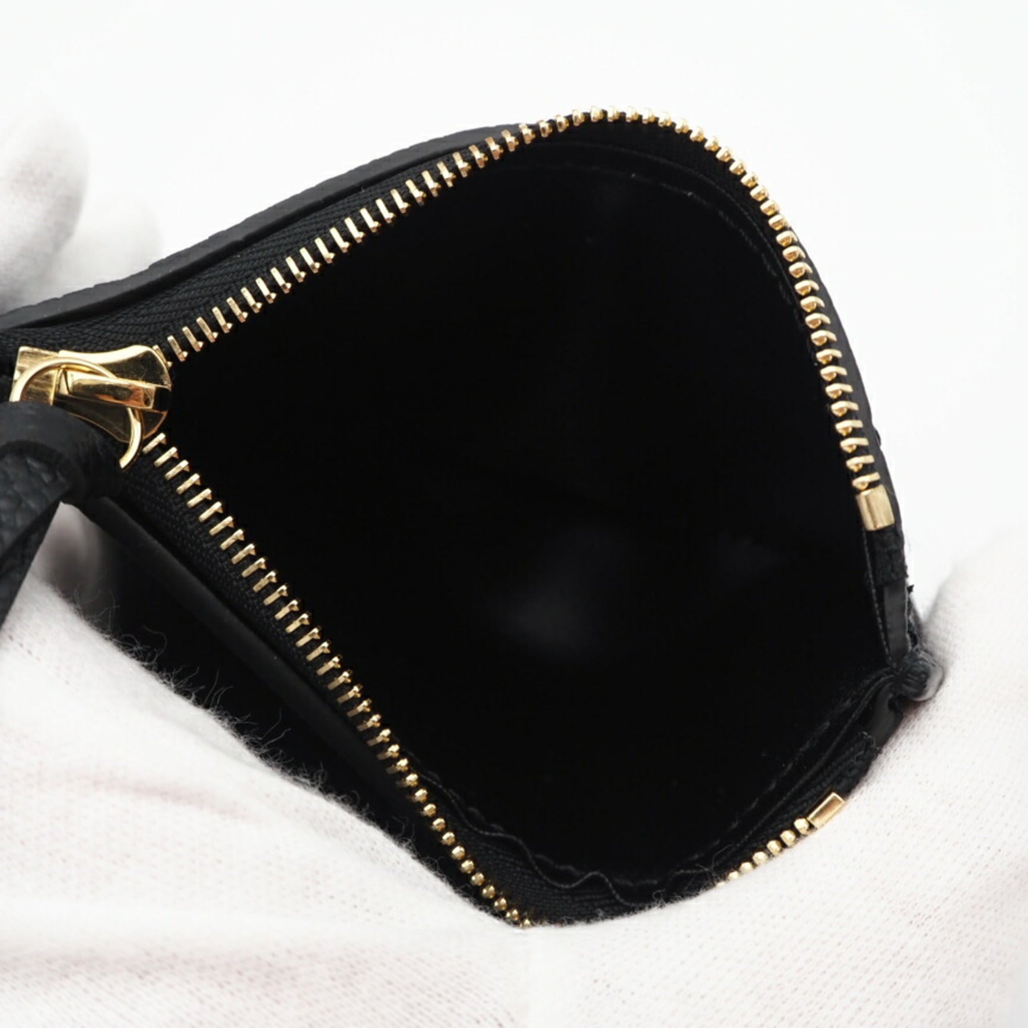 Louis Vuitton Empreinte Black Leather Wallet (Tri-Fold) (Pre-Owned)