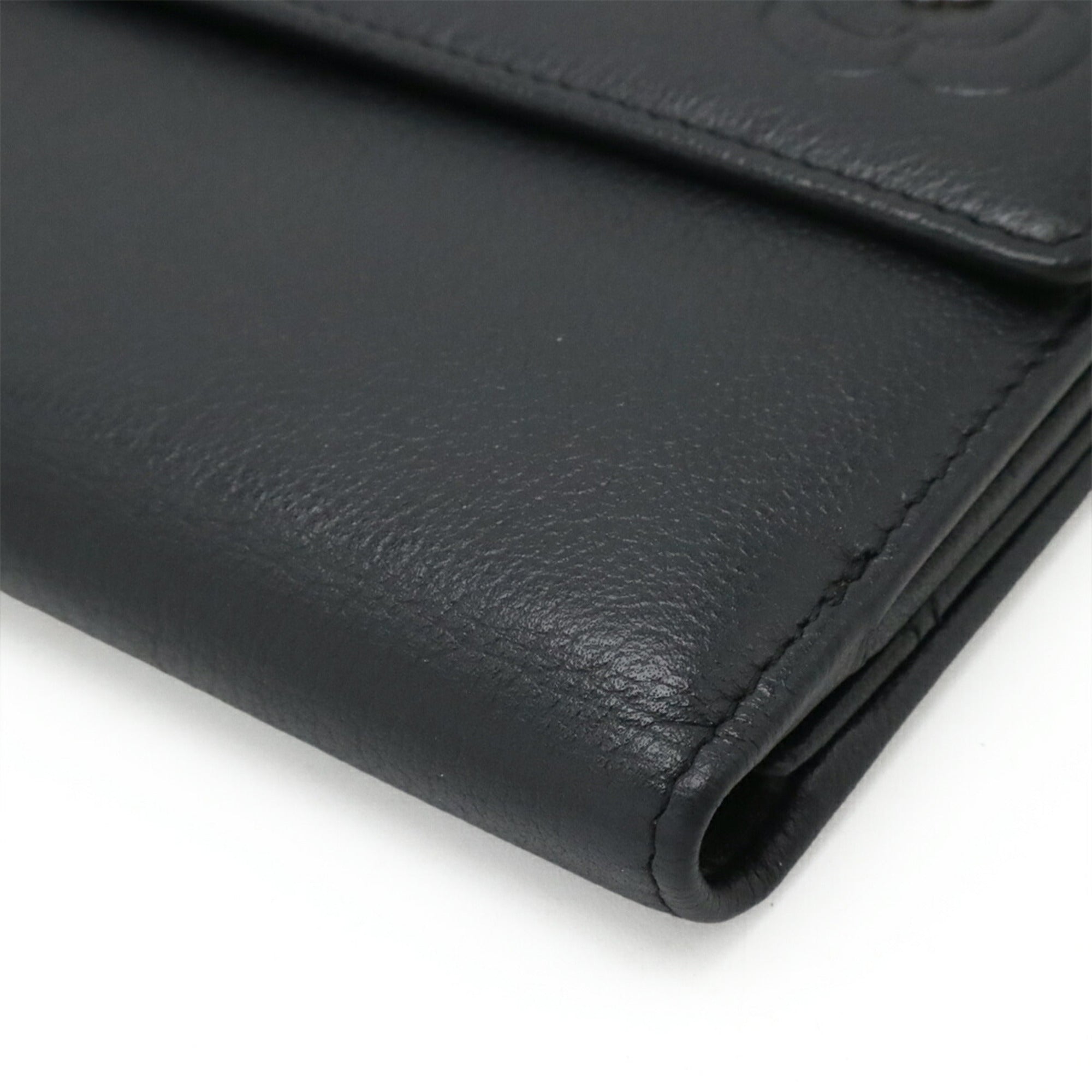 Chanel Black Leather Coin Purse/Coin Case (Pre-Owned)