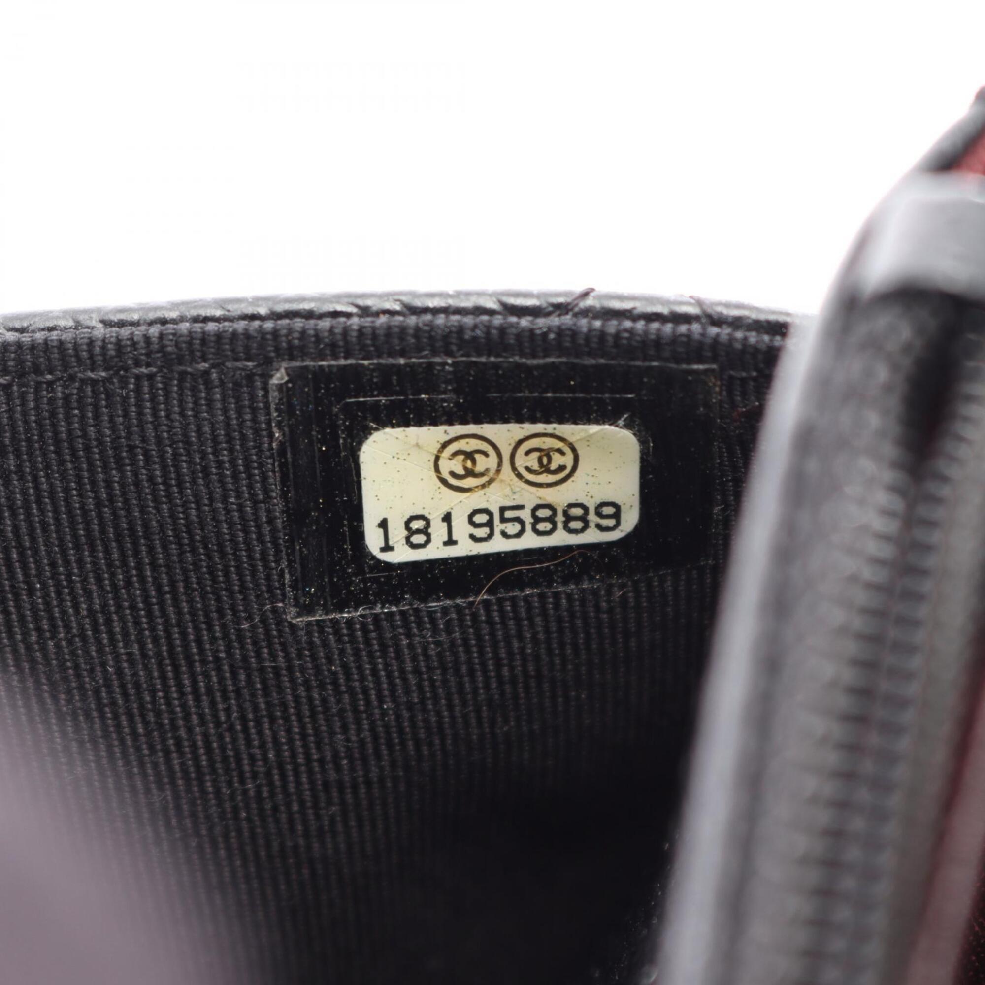 Chanel Black Leather Handbag Shoulder Bag (Pre-Owned)