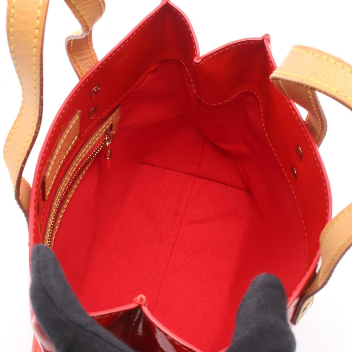 Louis Vuitton Red Color Rouge Leather Handbag (Pre-Owned)