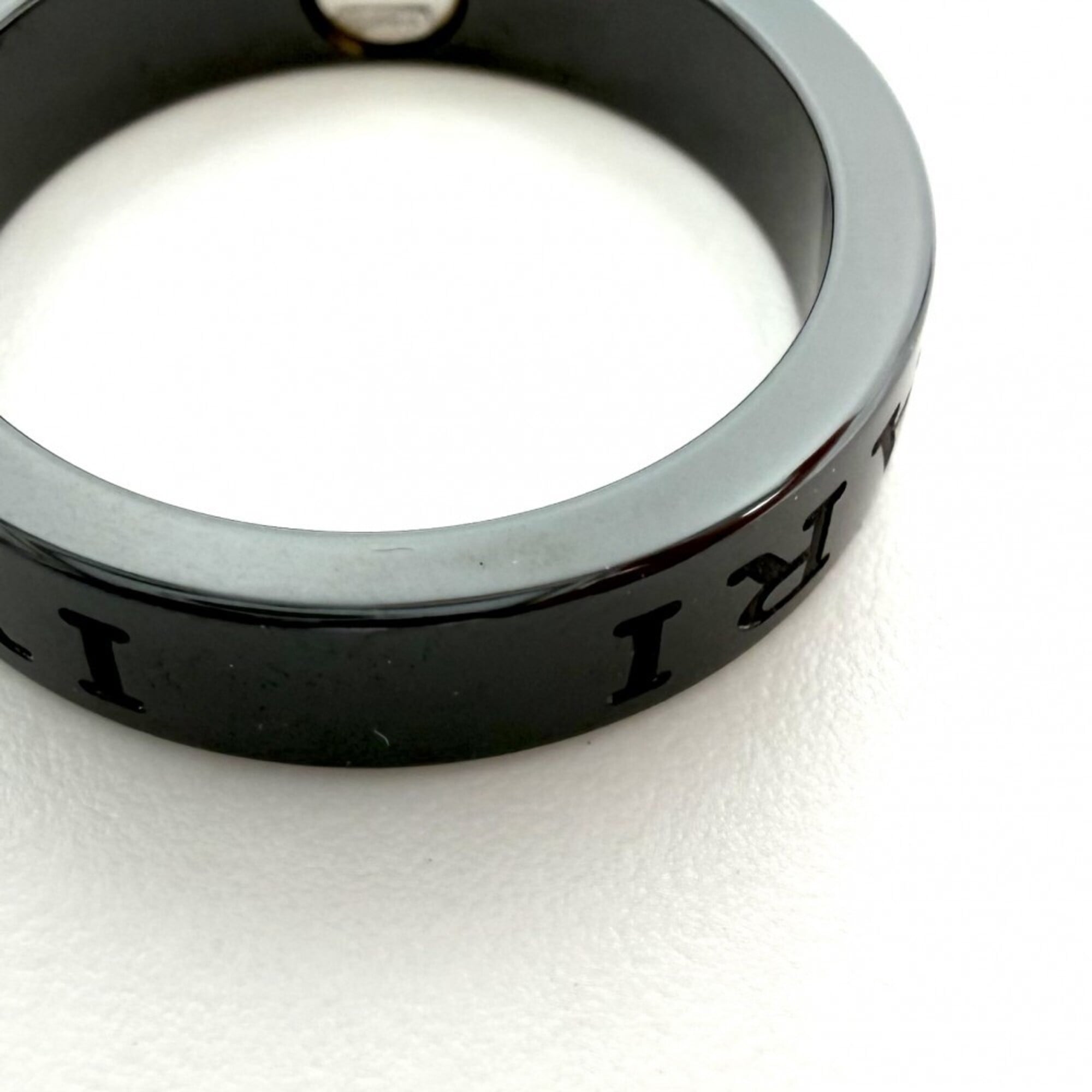 Bvlgari Bvlgari Bvlgari Black White Gold (18K) Ceramic Band Ring (Pre-Owned)