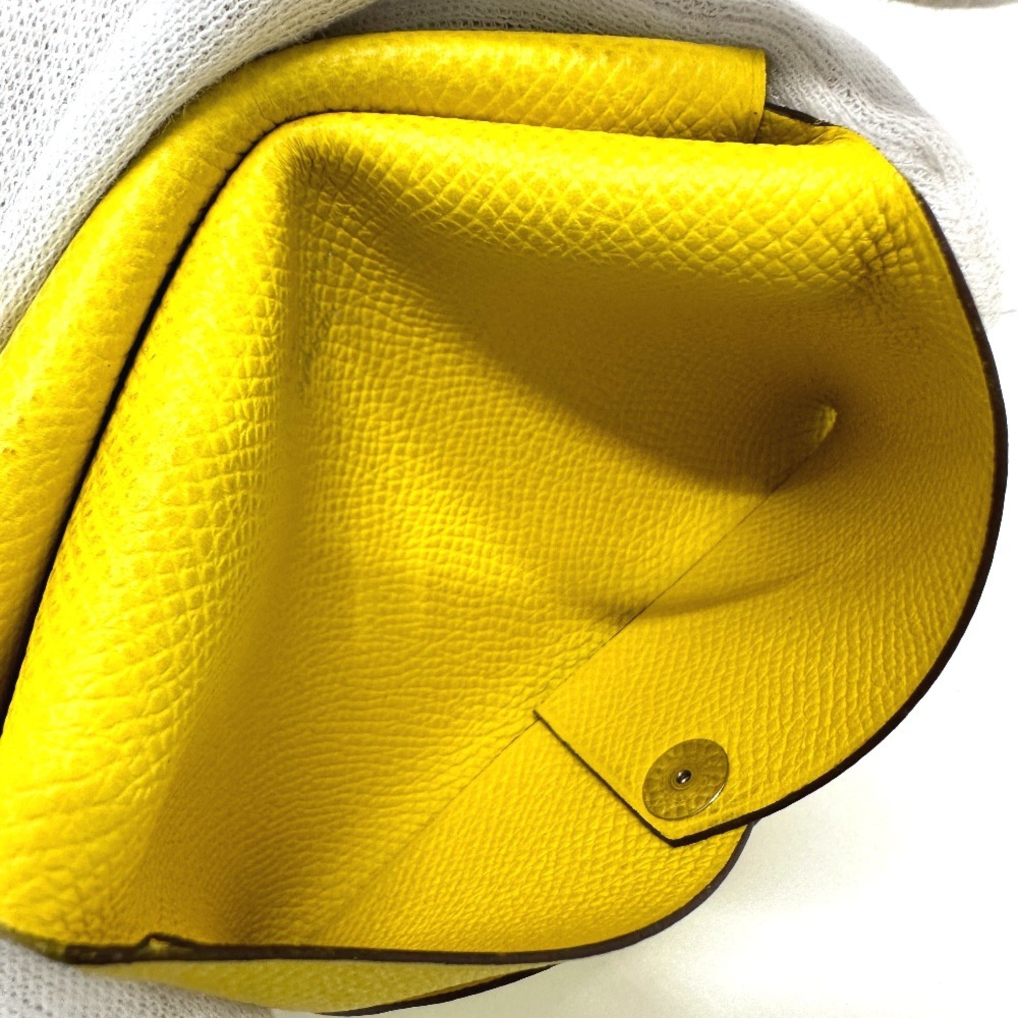 Hermes Jaune Yellow Epsom Leather Coin Purse/Coin Case (Pre-Owned)