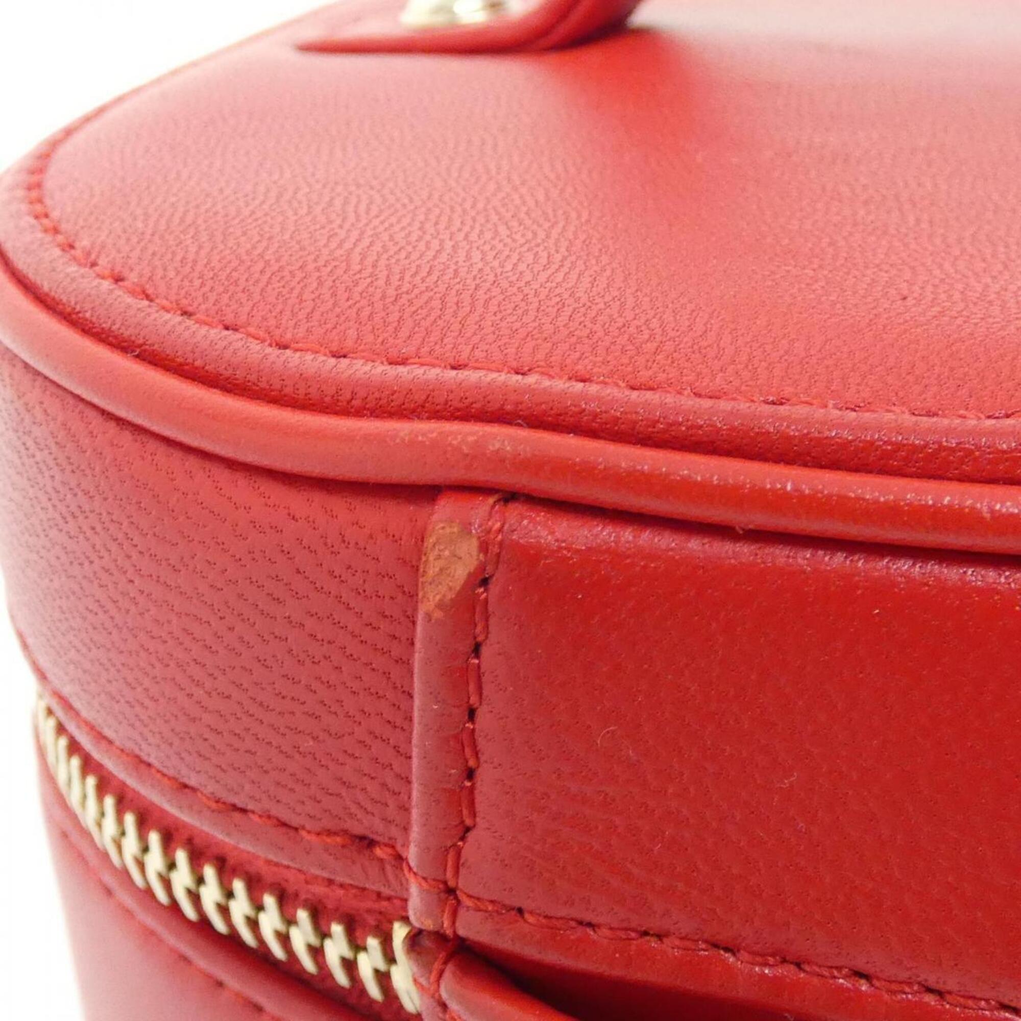 Chanel Red Color Leather Handbag (Pre-Owned)