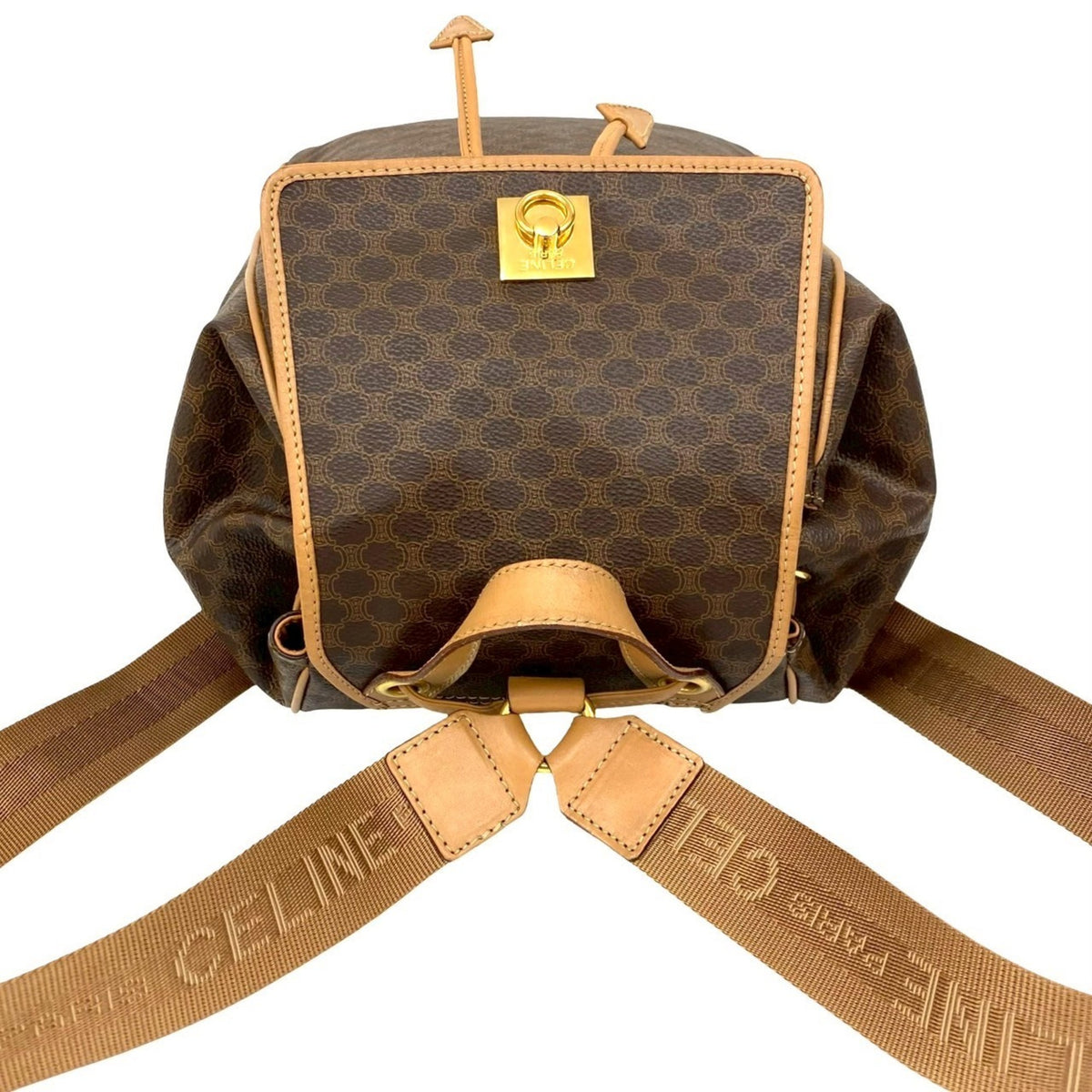 Celine Brown Leather Pvc Backpack (Pre-Owned)