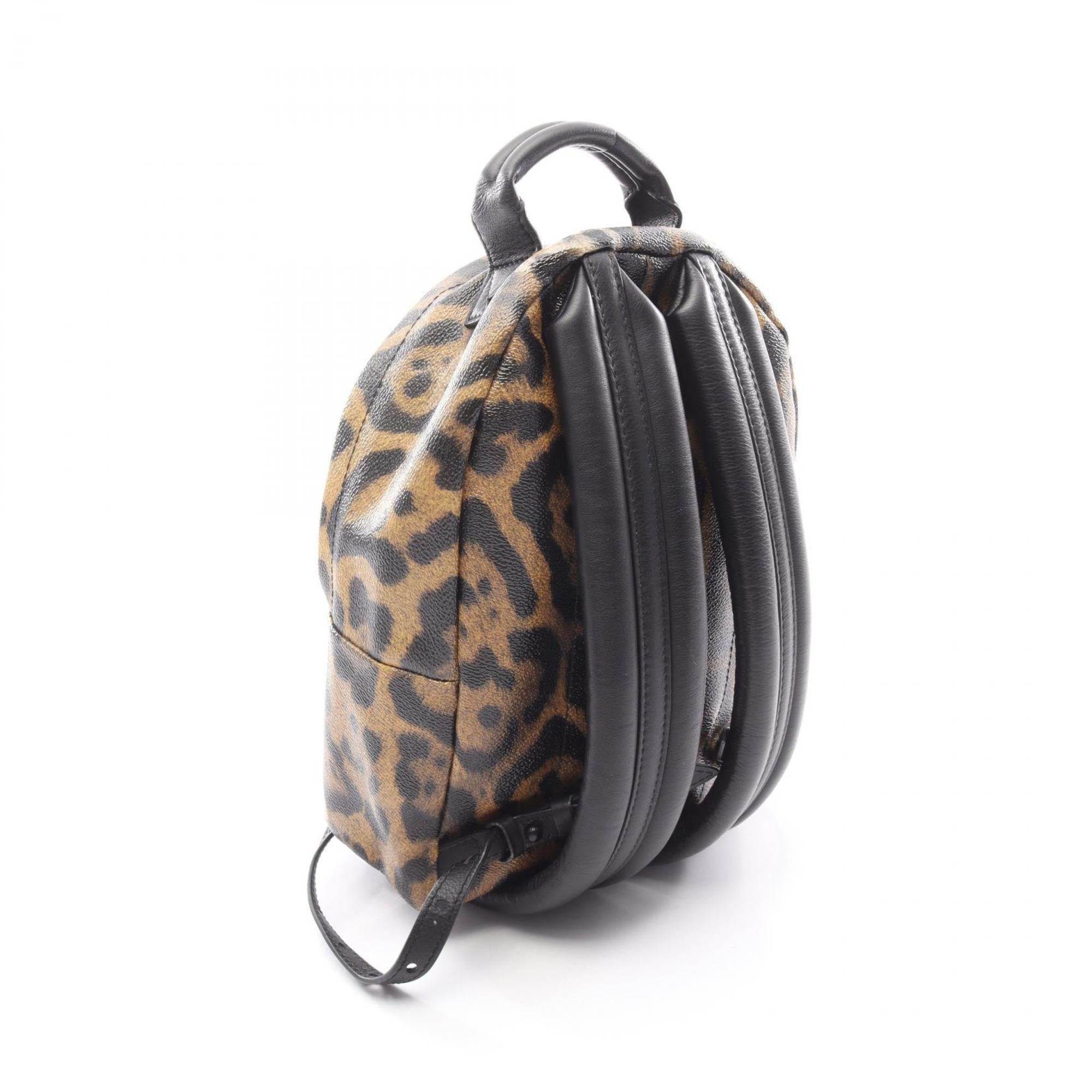 Louis Vuitton Black Brown Coated Canvas Leather Backpack (Pre-Owned)