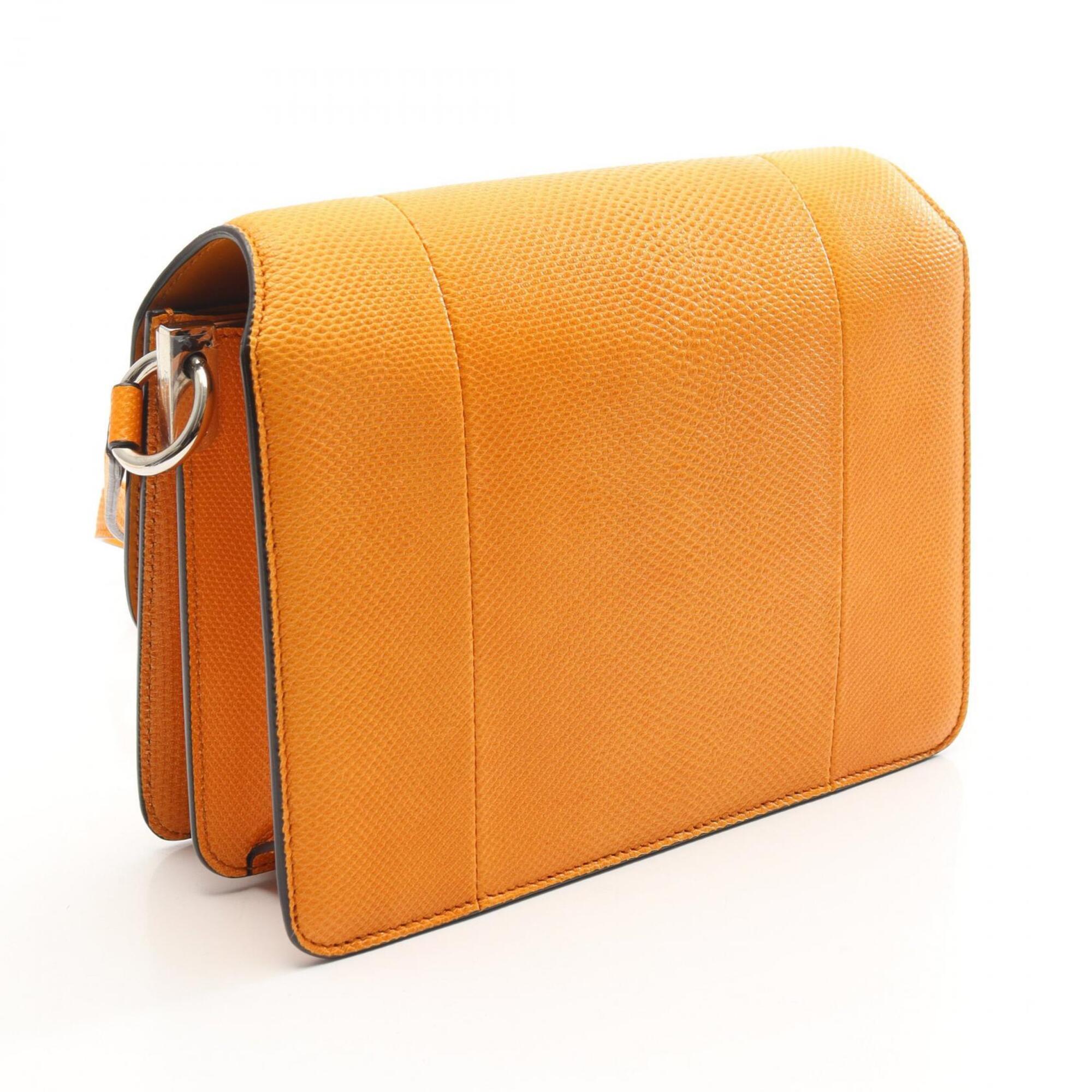 Salvatore Ferragamo Orange Leather Shoulder Bag (Pre-Owned)
