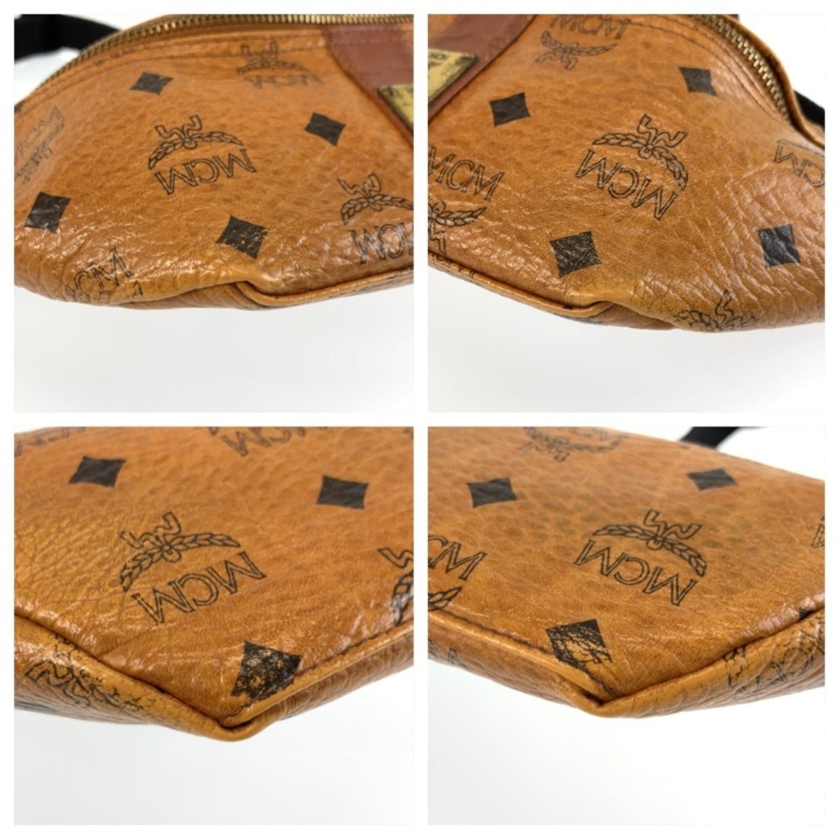 Mcm Brown Pvc Pouch Sling Bag (Pre-Owned)
