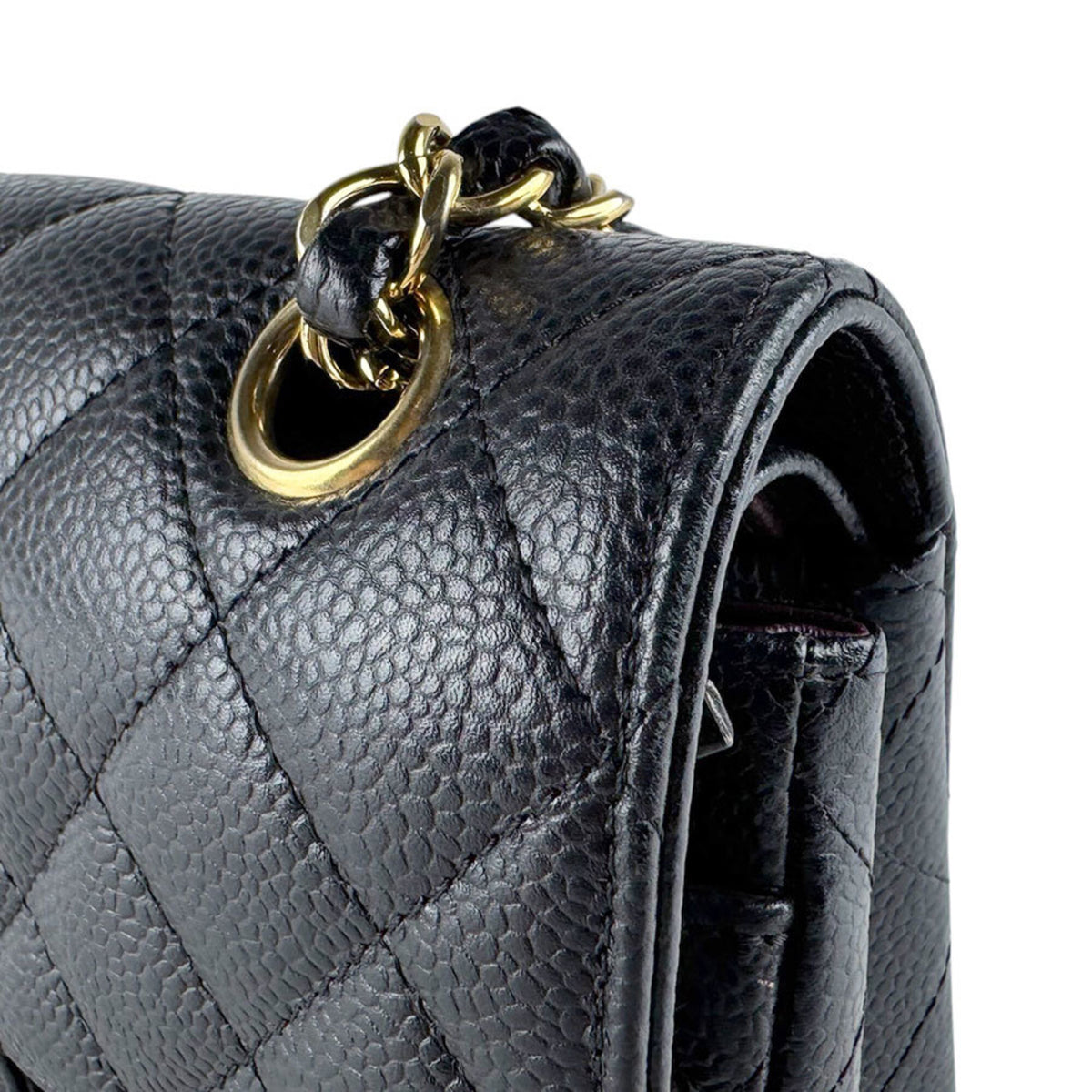 Chanel Black Grained Calfskin Shoulder Bag (Pre-Owned)