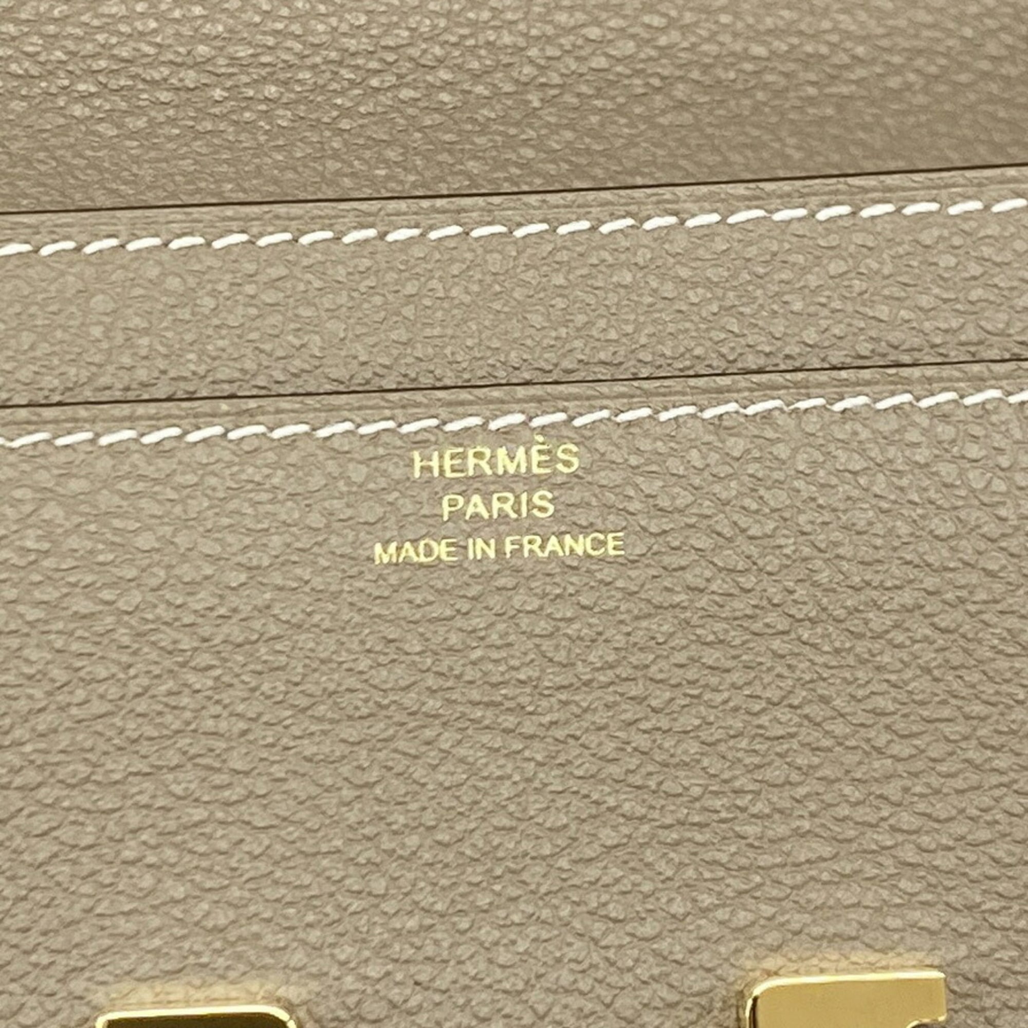 Hermes Etoupe Gray Chain/Shoulder Wallet (Pre-Owned)