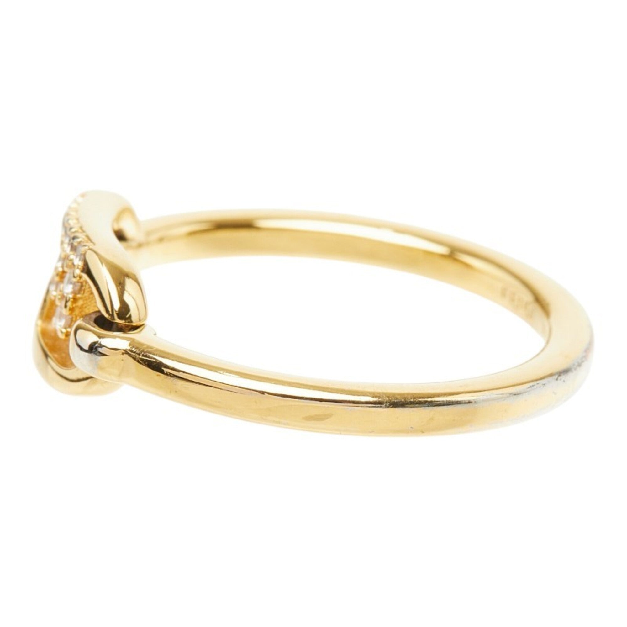 Fendi Gold Rhinestone Band Ring (Pre-Owned)