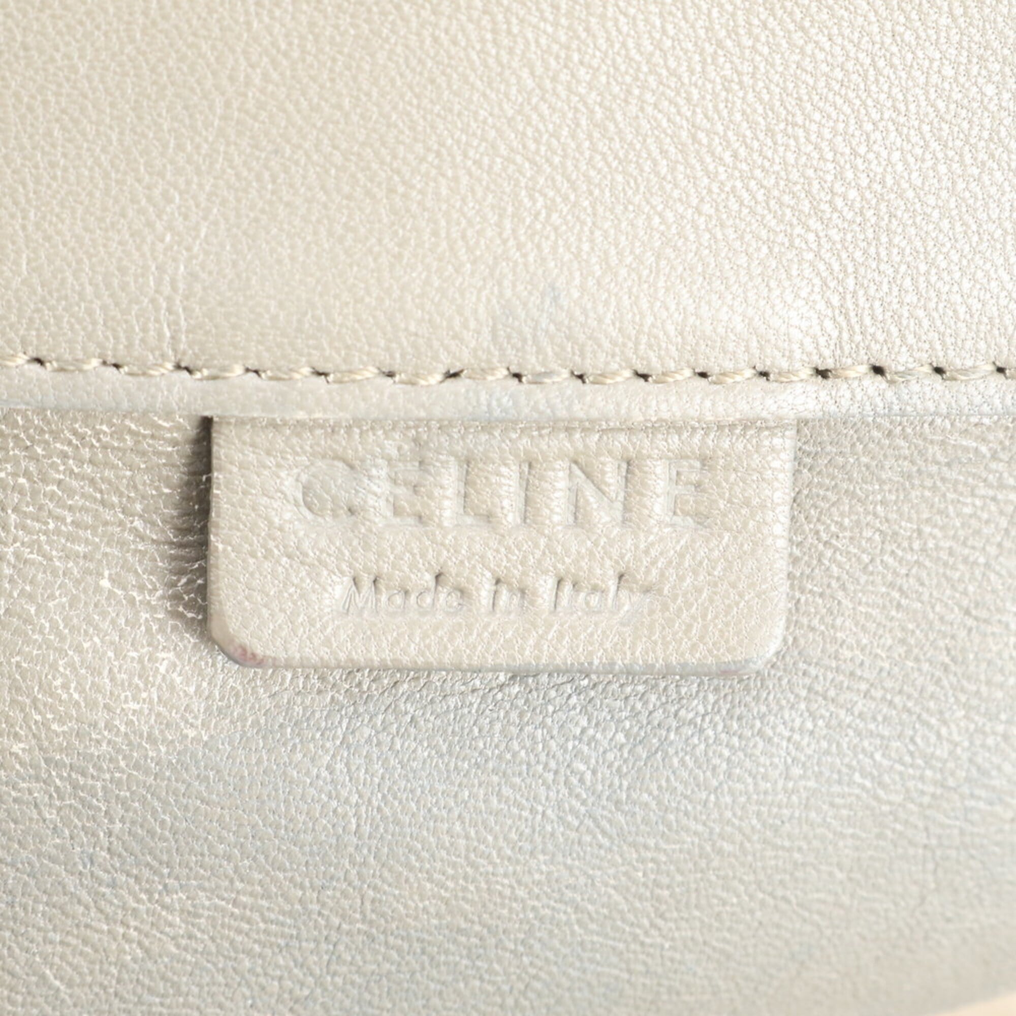 Celine Cabas Grayish Leather Handbag (Pre-Owned)