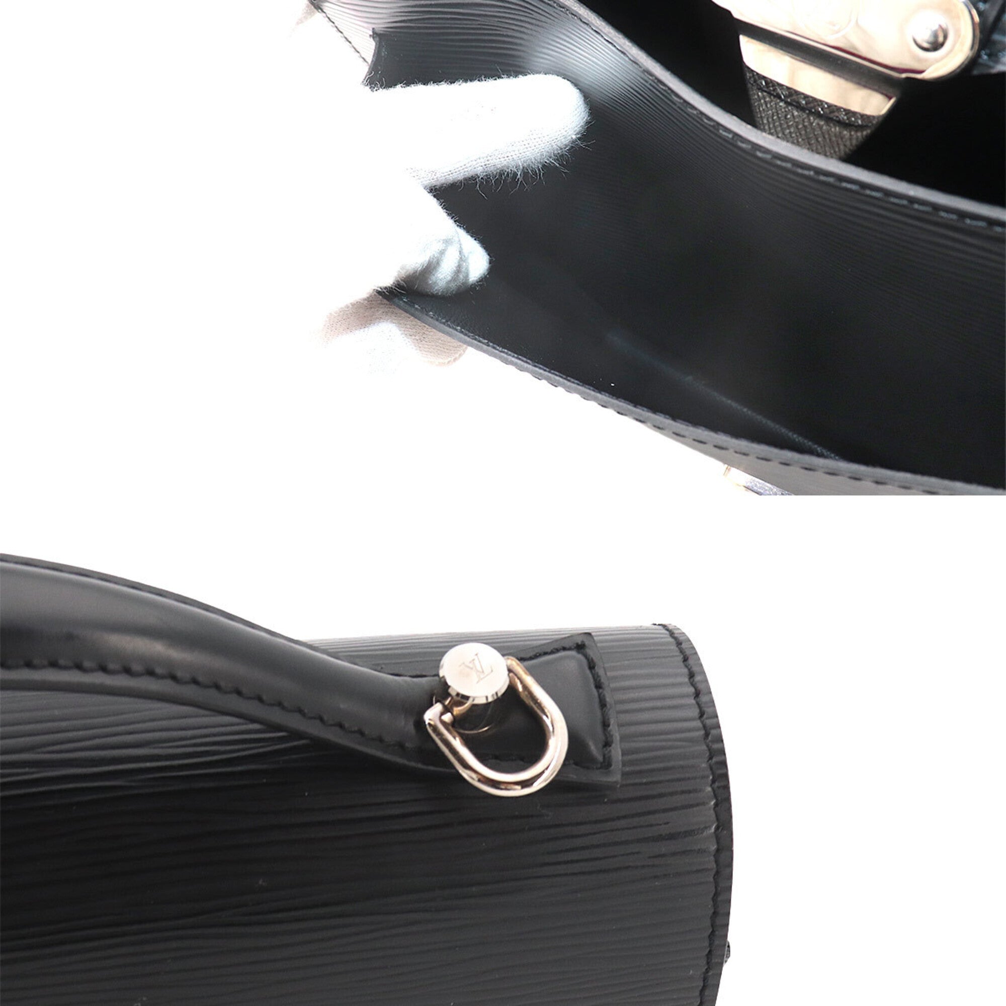 Louis Vuitton Black Noir Epi Leather Handbag (Pre-Owned)