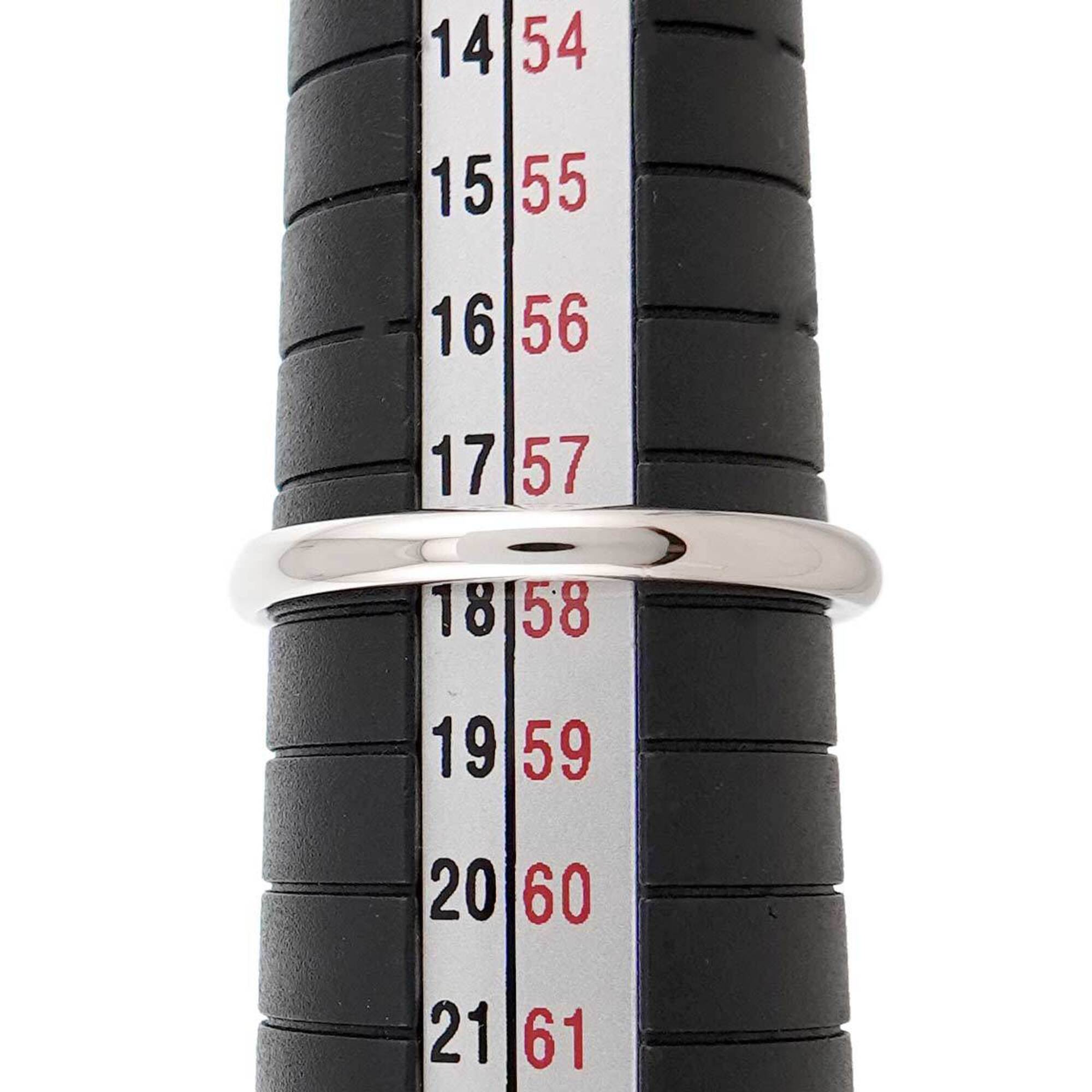Chanel Platinum 950 Band Ring (Pre-Owned)