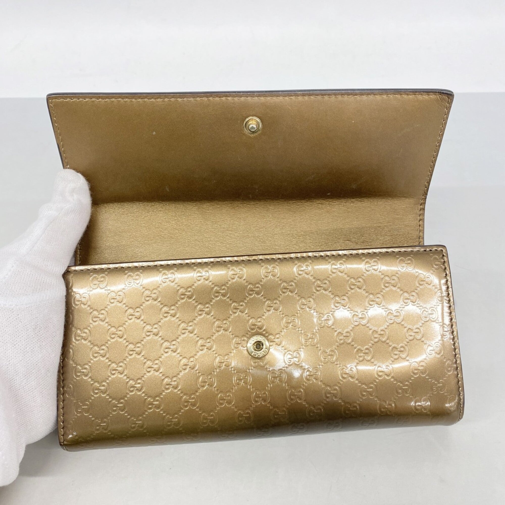 Gucci Bronze Long Wallet (Bi-Fold) (Pre-Owned)
