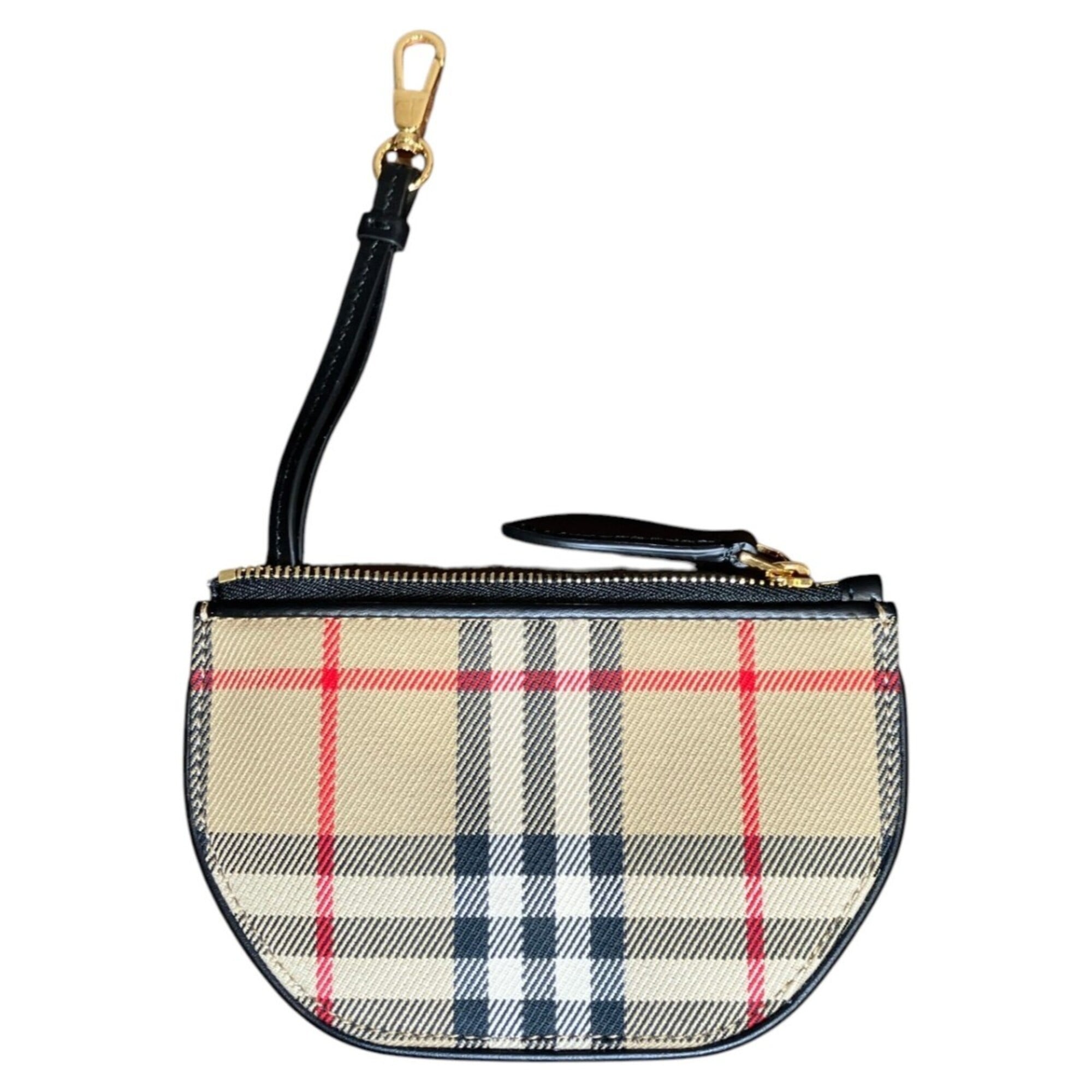 Burberry Brown Canvas Leather Coin Purse/Coin Case (Pre-Owned)