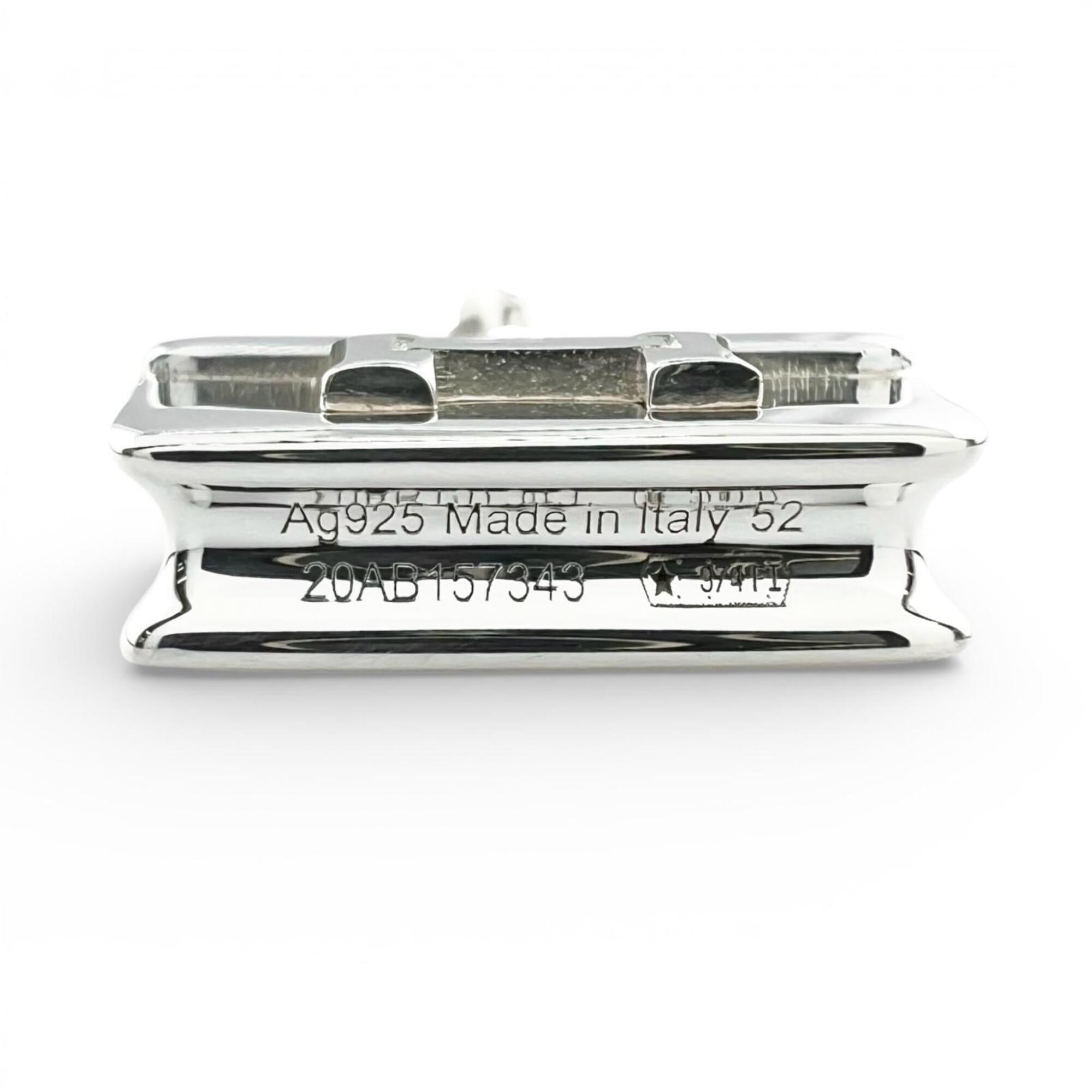 Hermes Silver Silver 925 Band Ring (Pre-Owned)