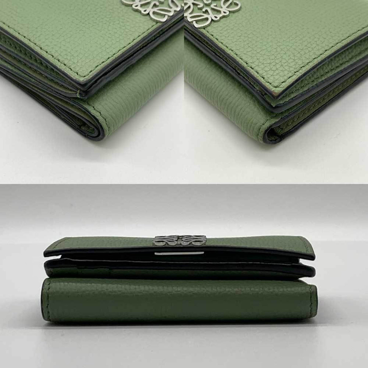 Loewe Green Leather Wallet (Bi-Fold) (Pre-Owned)