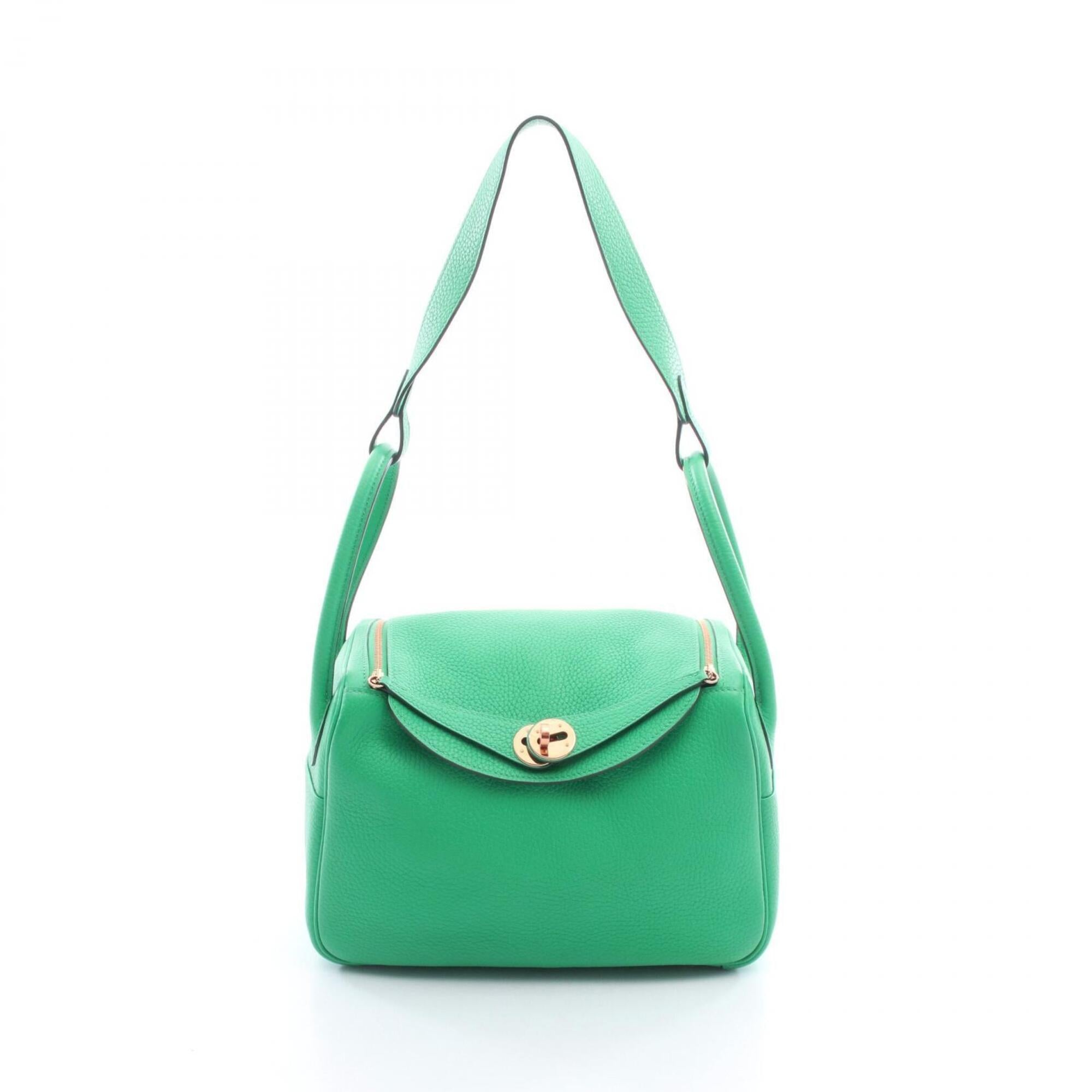 Hermes Green Mint Green Taurillon Clemence Leather Handbag Shoulder Bag (Pre-Owned)