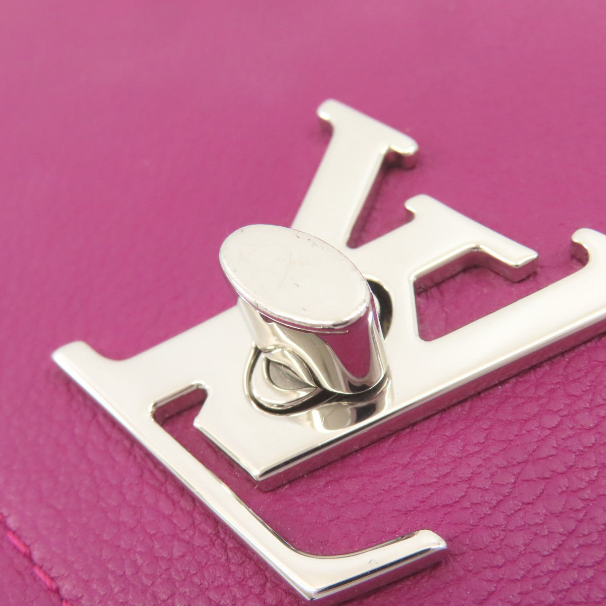 Louis Vuitton Gray Pink Purple Leather Shoulder Bag (Pre-Owned)