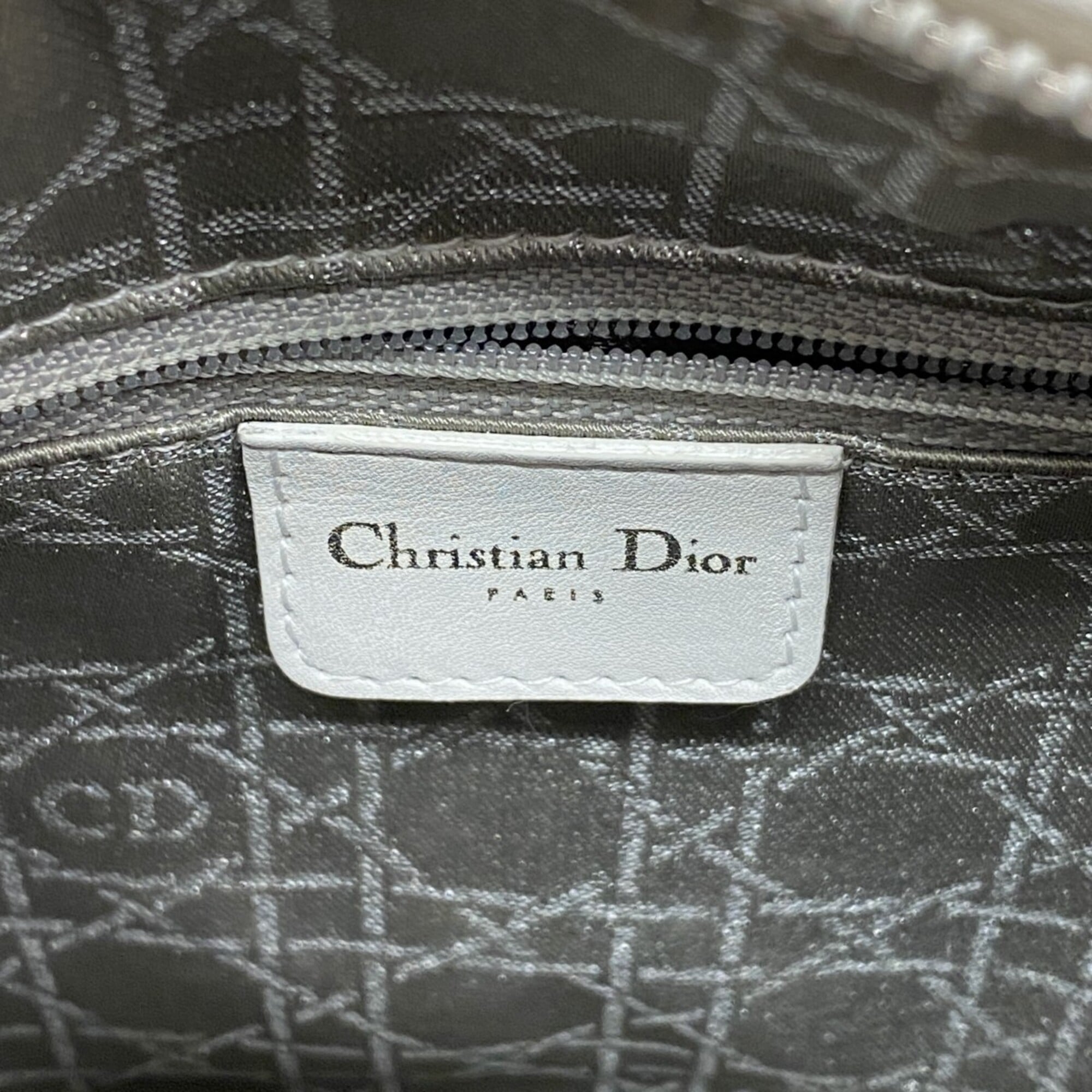 Christian Dior Ivory Leather Handbag (Pre-Owned)