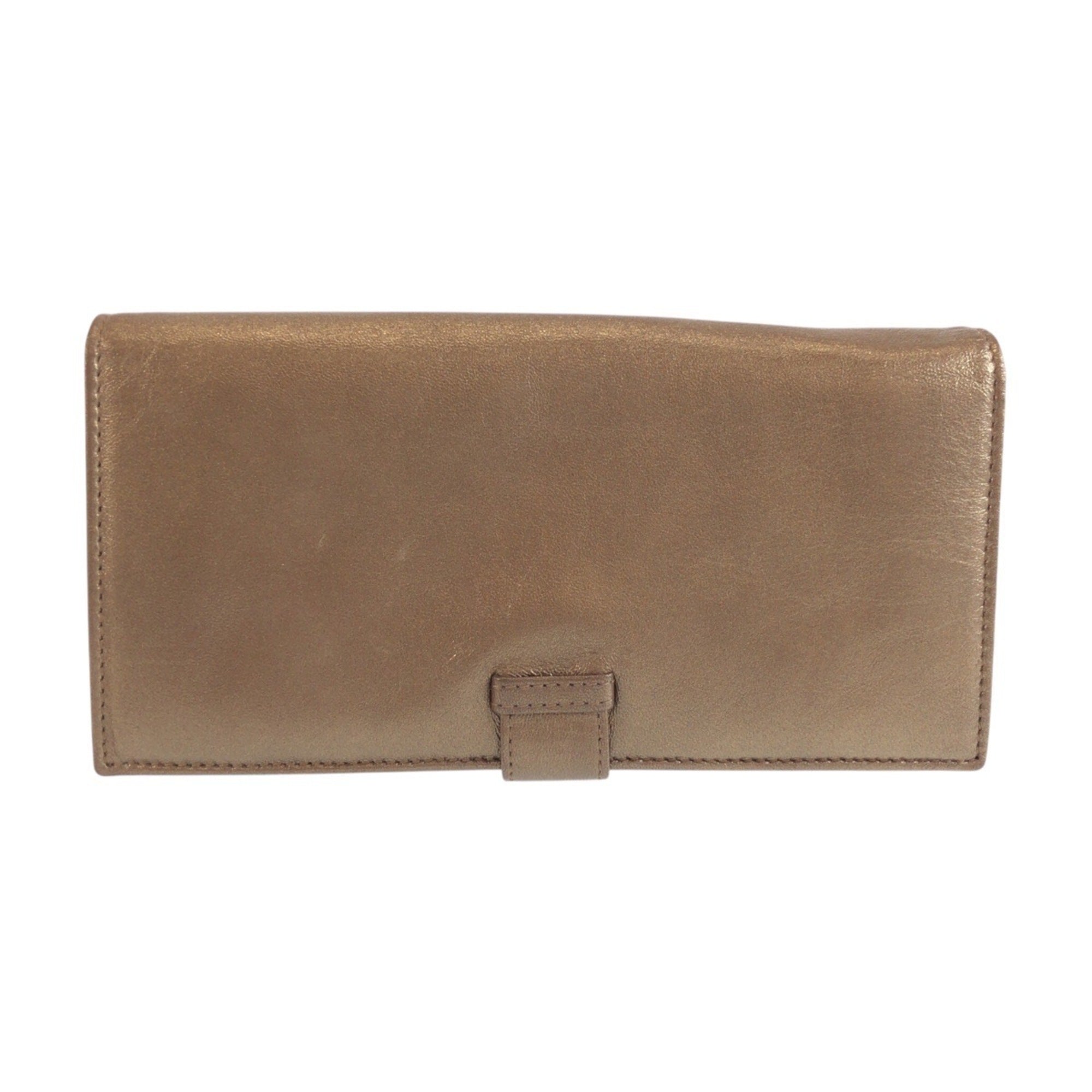 Loewe Bronze Leather Long Wallet (Bi-Fold) (Pre-Owned)