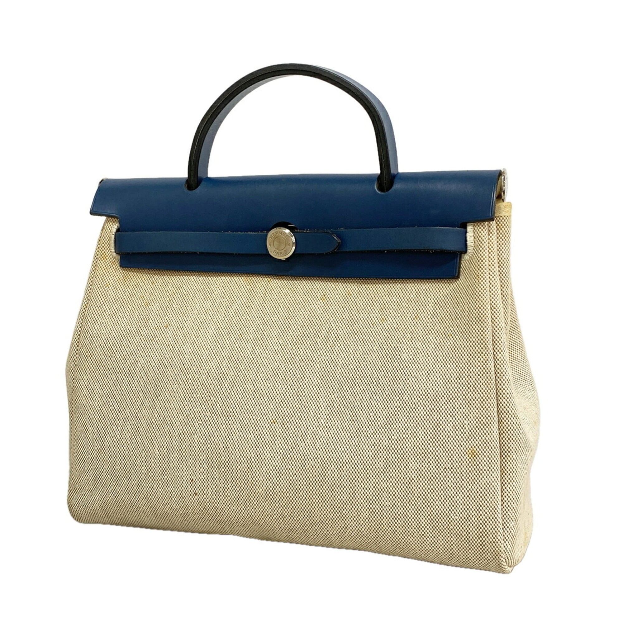 Hermes Blue Toile H Handbag (Pre-Owned)