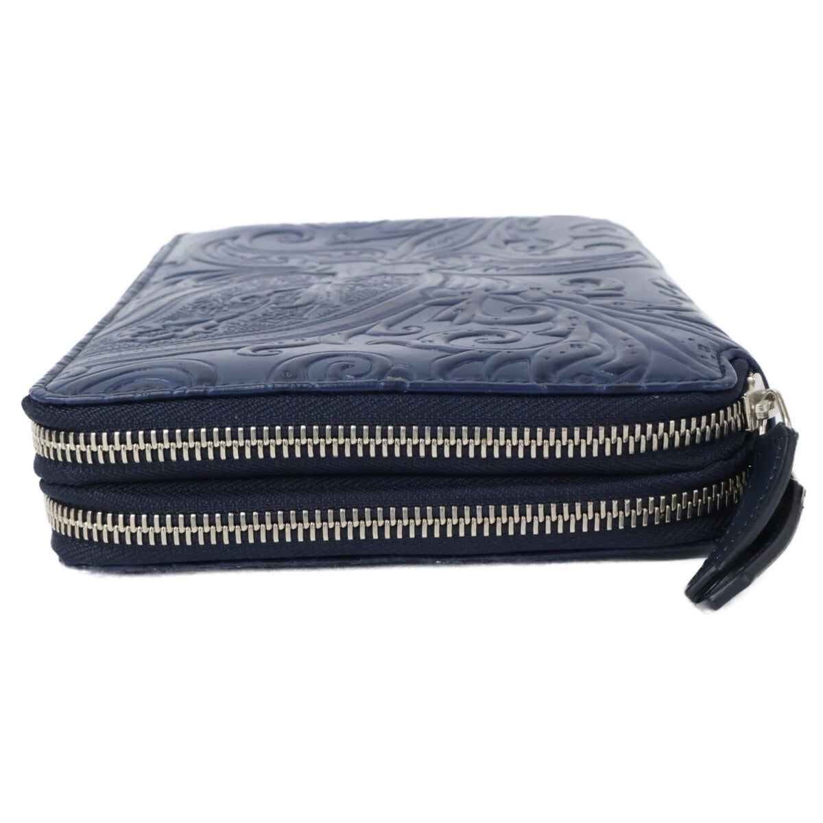 Etro Navy Leather Clutch Bag (Pre-Owned)