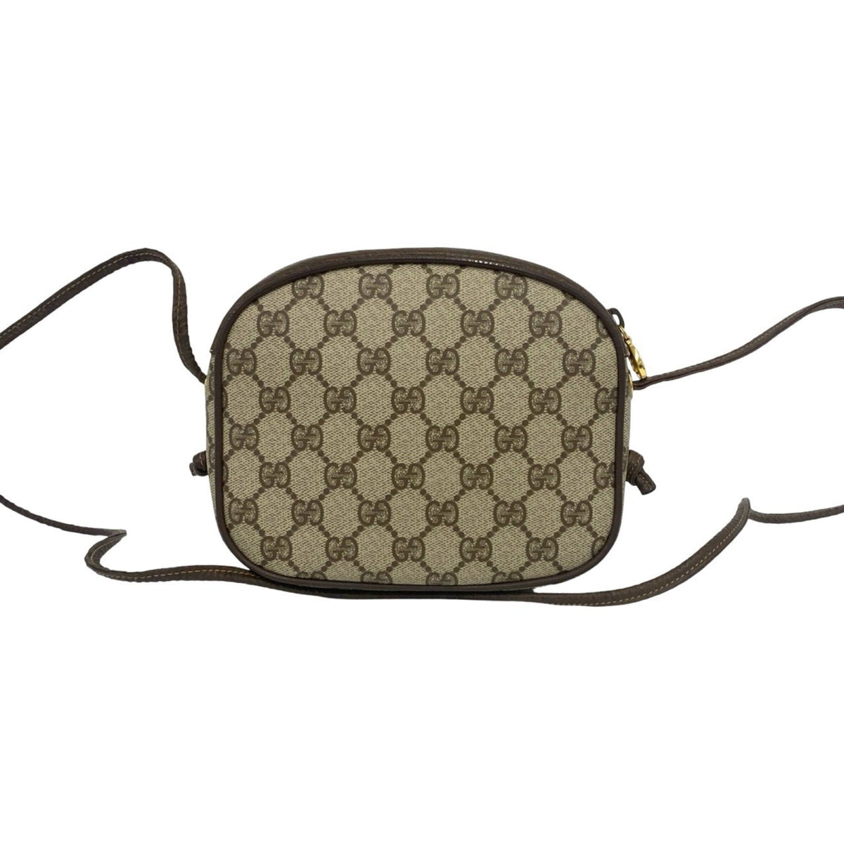 Gucci Brown Leather Pvc Pochette Shoulder Bag (Pre-Owned)