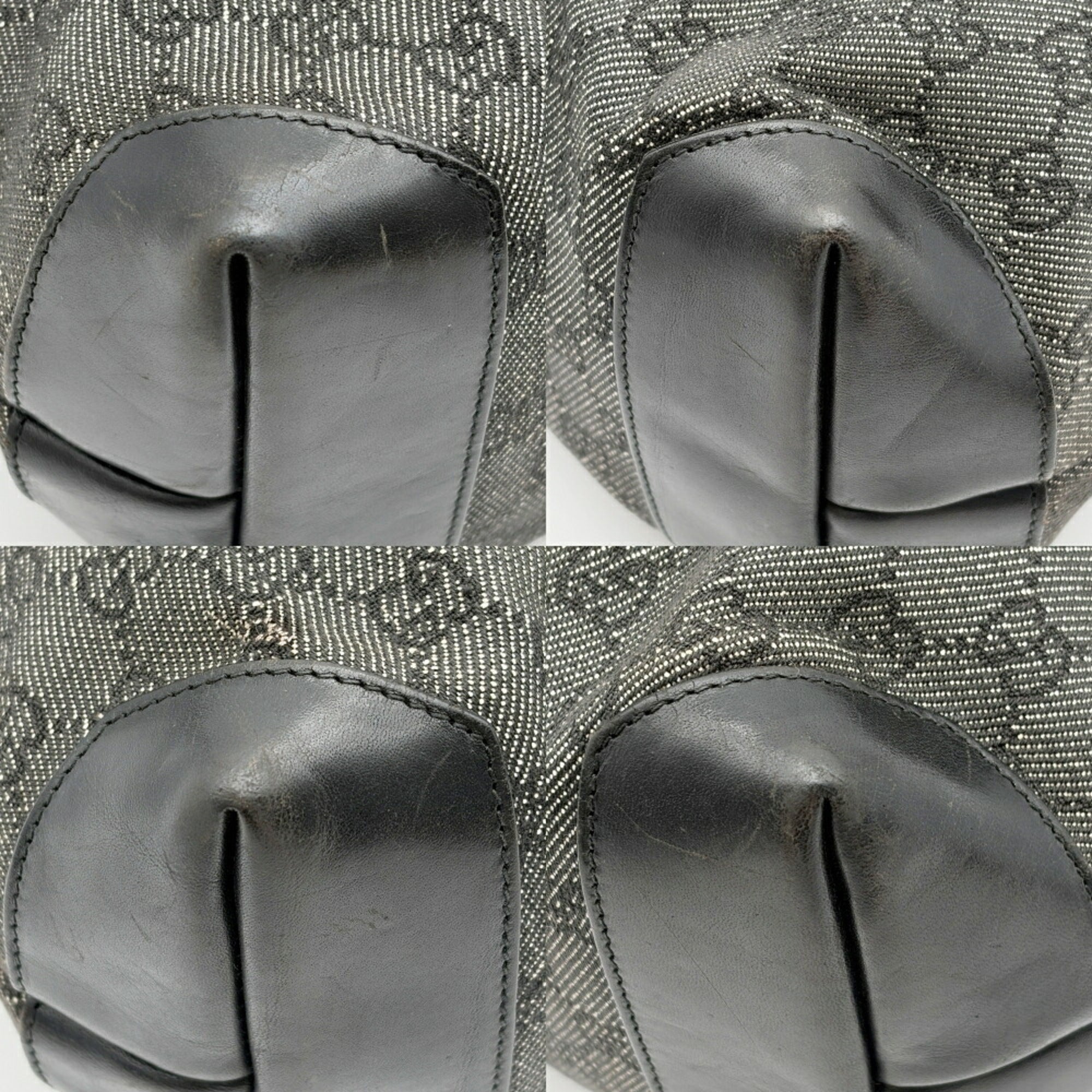 Gucci Black Gg Canvas Tote Bag (Pre-Owned)