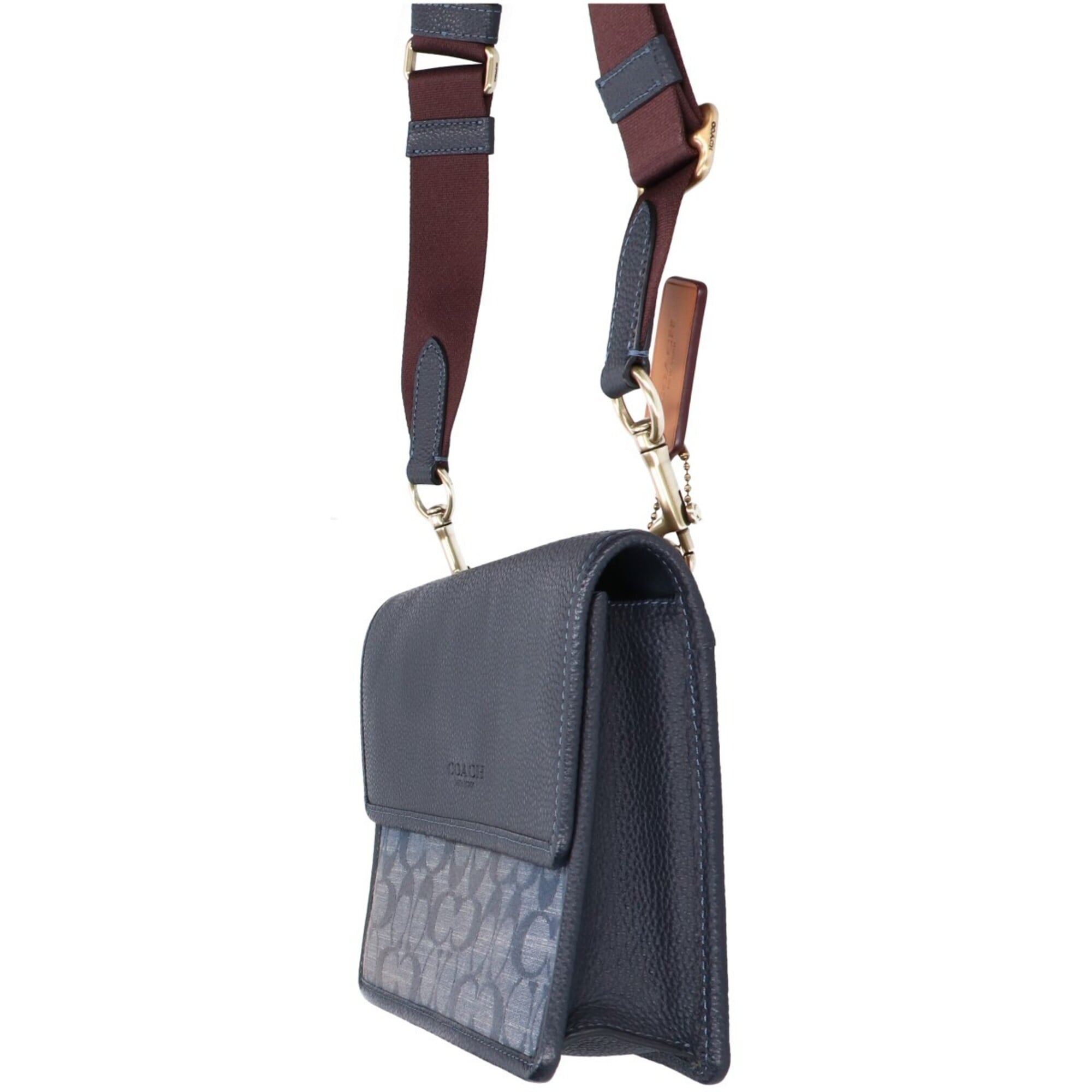 Coach Navy Canvas Shoulder Bag (Pre-Owned)