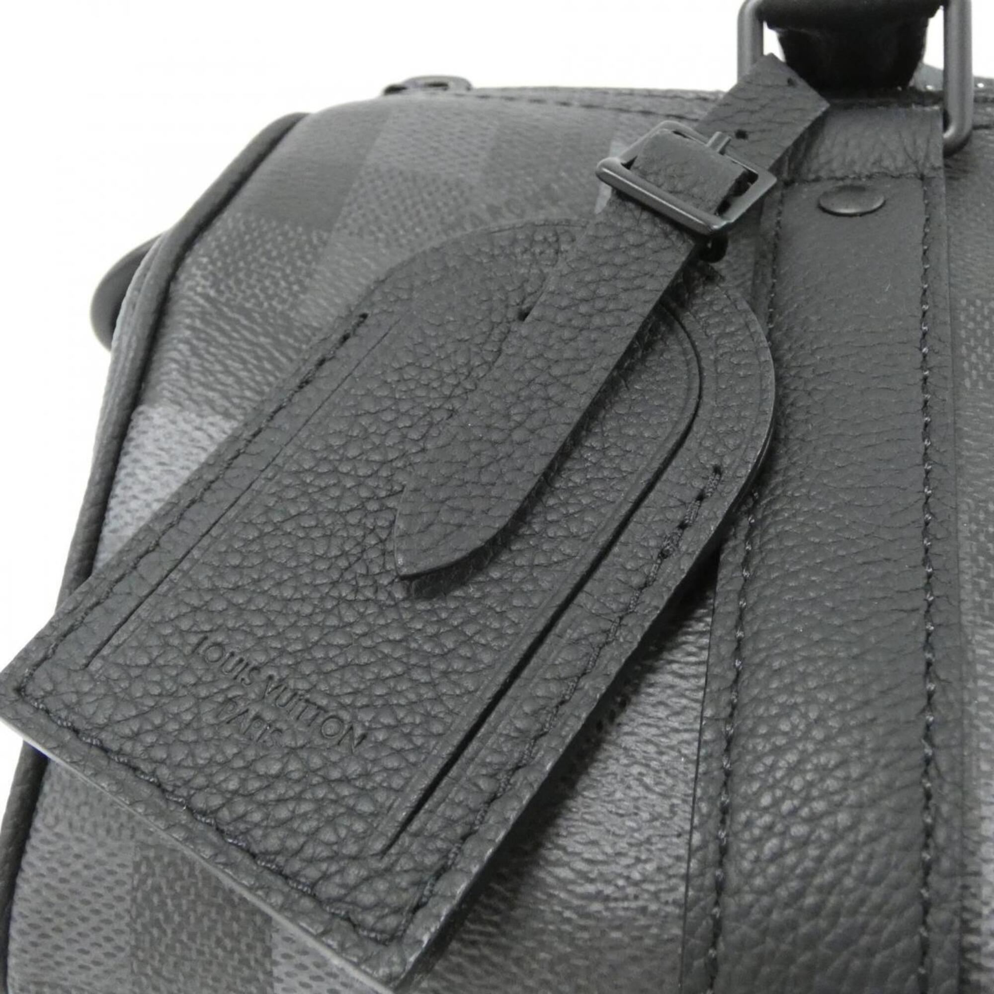 Louis Vuitton Black Coated Canvas Boston Bag (Pre-Owned)