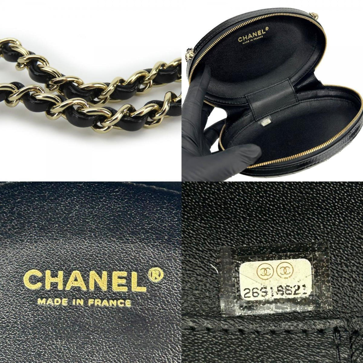 Chanel Black Leather Shoulder Bag (Pre-Owned)