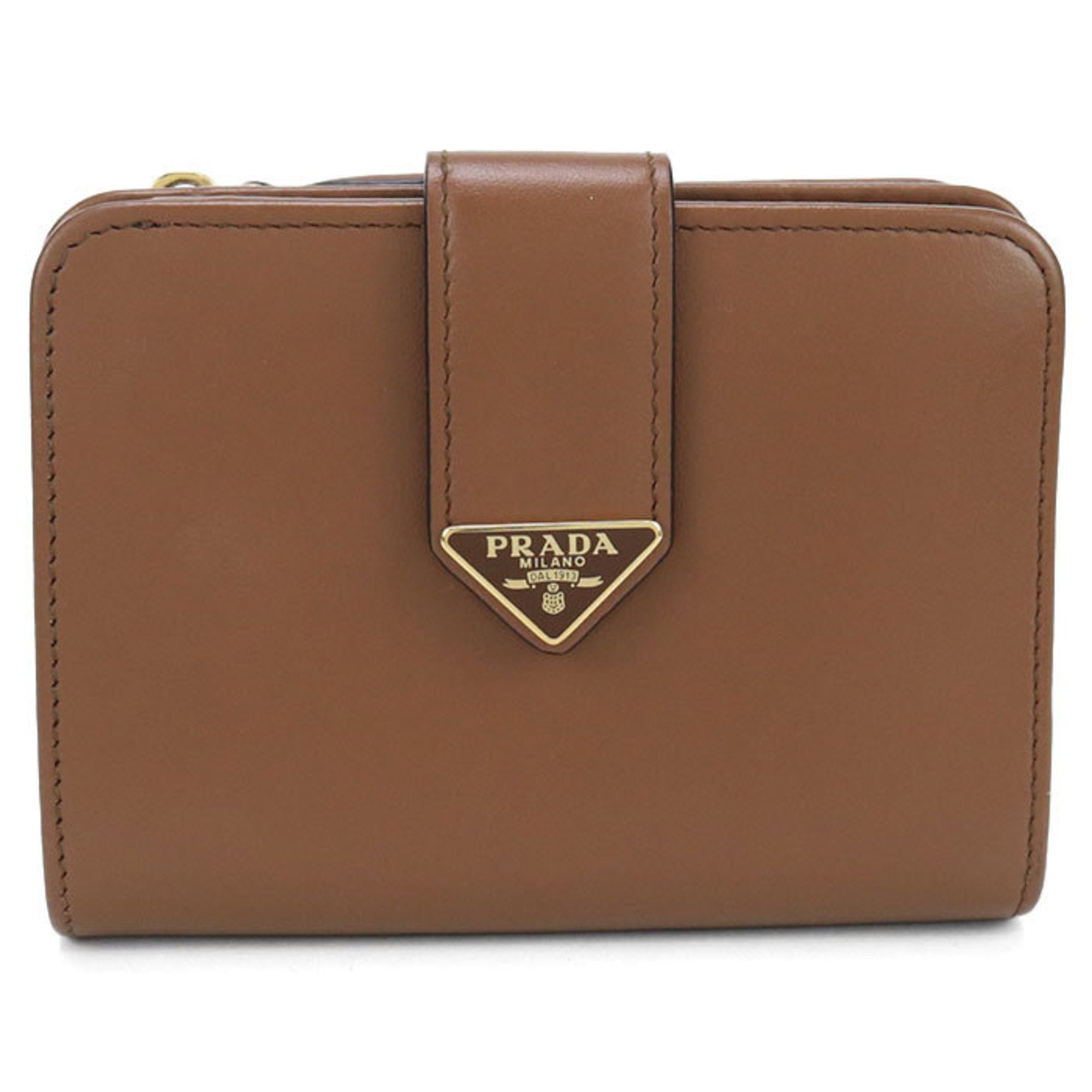 Prada Brown Leather Wallet (Bi-Fold) (Pre-Owned)
