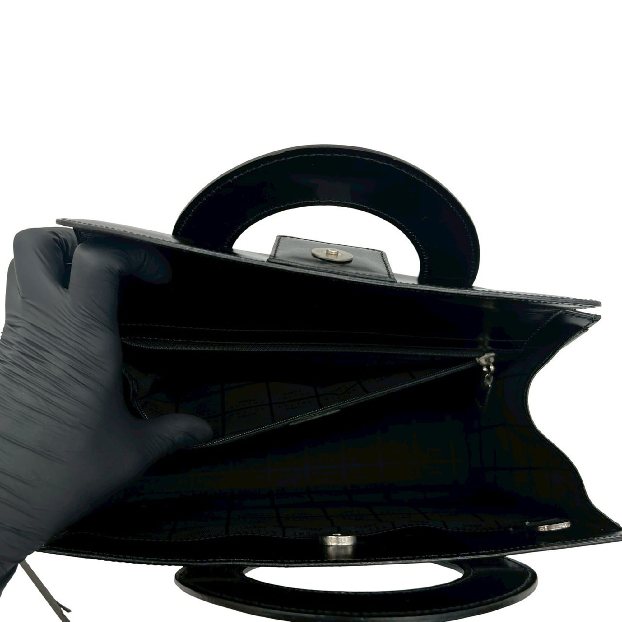 Celine Black Leather Handbag Shoulder Bag Tote Bag (Pre-Owned)