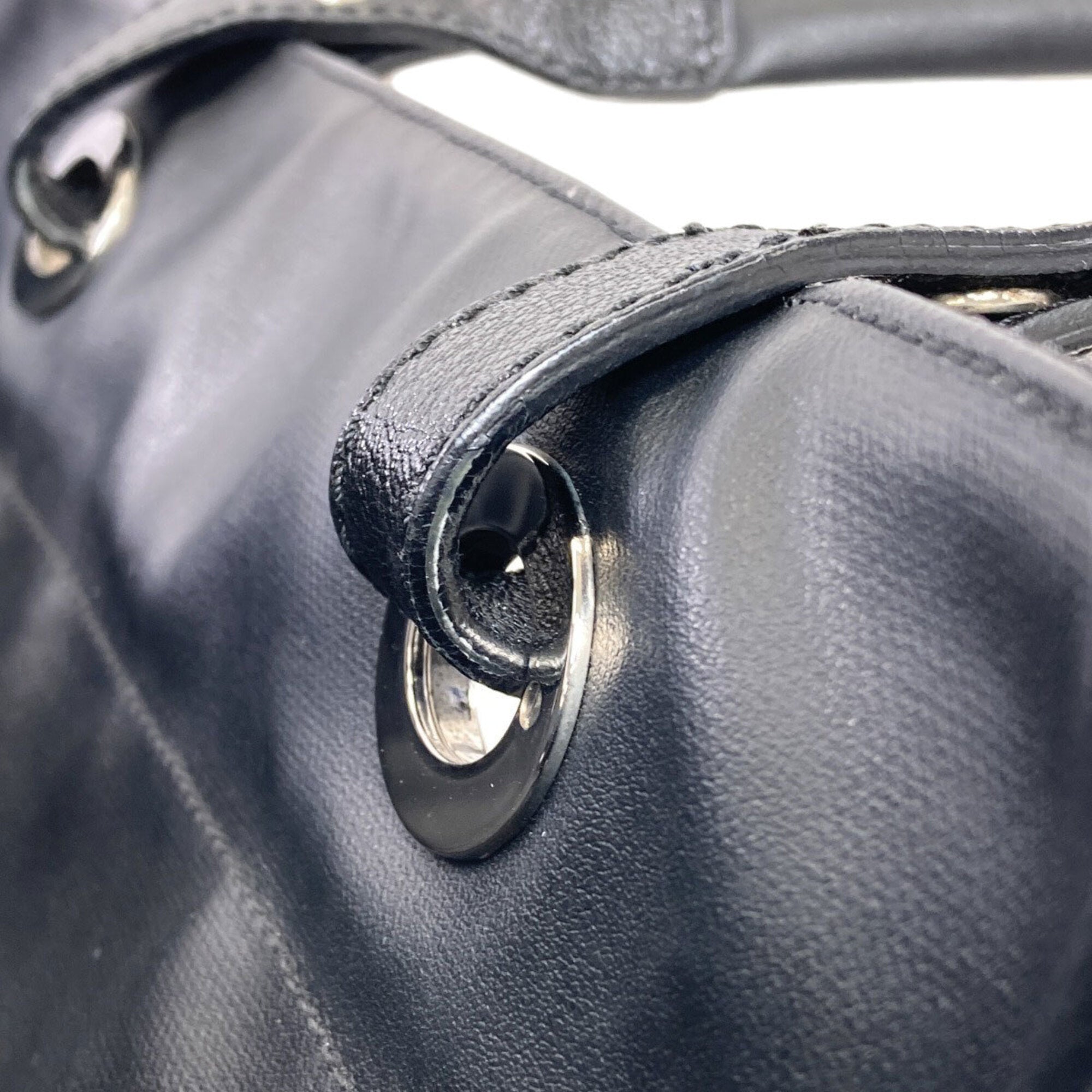 Chanel Black Coated Canvas Tote Bag (Pre-Owned)