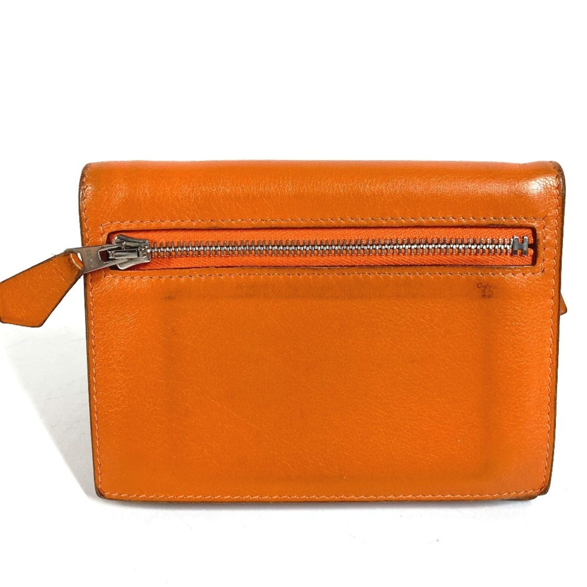 Hermes Orange Swift Leather Wallet (Bi-Fold) (Pre-Owned)