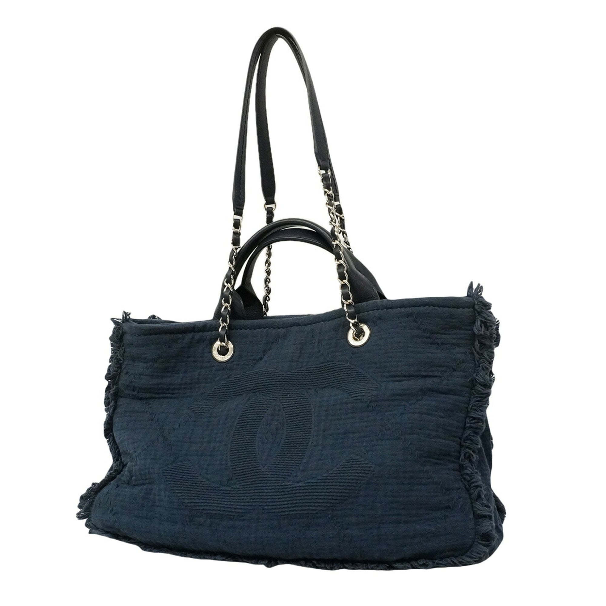 Chanel Navy Cotton Tote Bag (Pre-Owned)