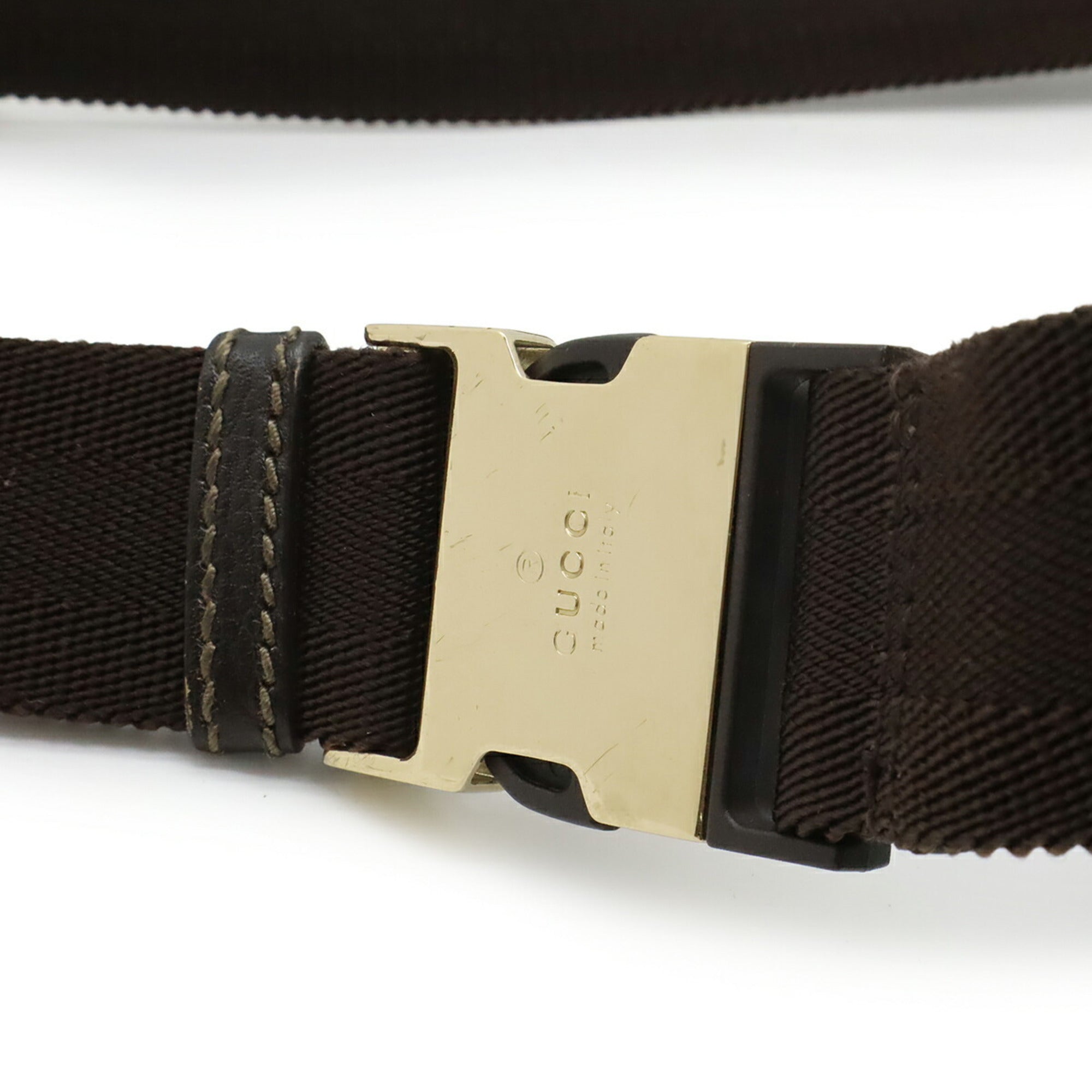 Gucci Dark Brown Leather Fanny Pack Pouch (Pre-Owned)