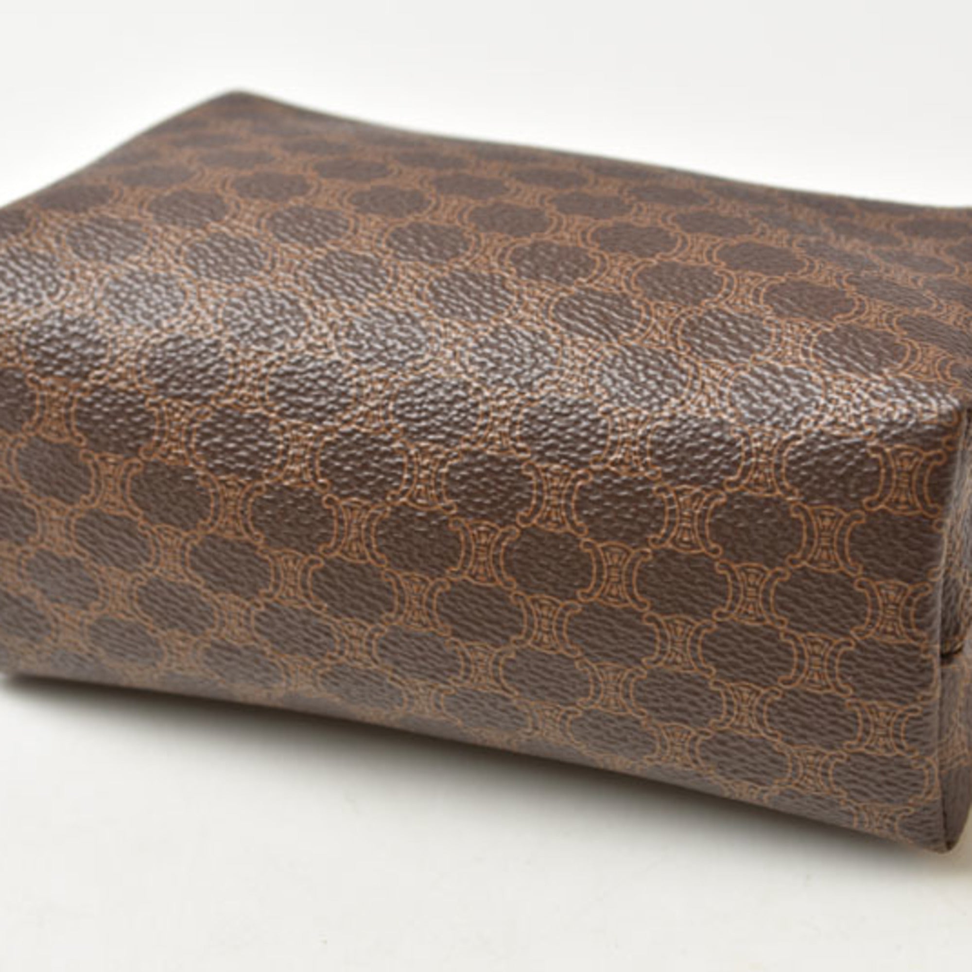 Celine Macadam Dark Brown Pvc Pouch (Pre-Owned)