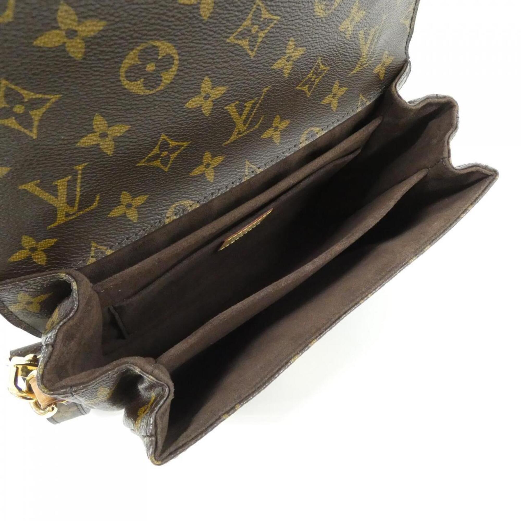 Louis Vuitton Brown Coated Canvas Handbag Pochette (Pre-Owned)